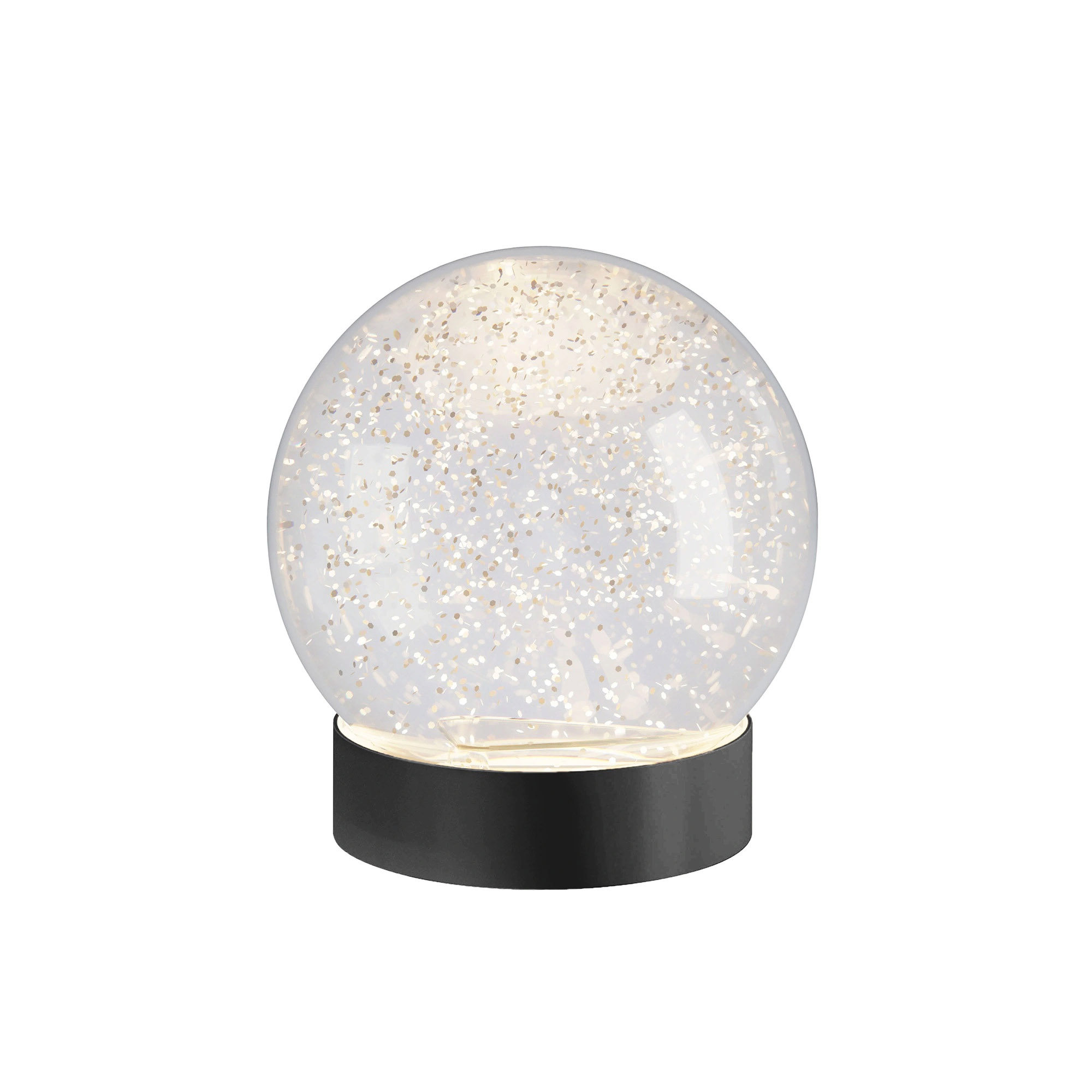 SOMPEX LED-Tischleuchte GLAMOR BAUBLE 13 cm schwarz Dekoleuchte mit beweglichem Glitter