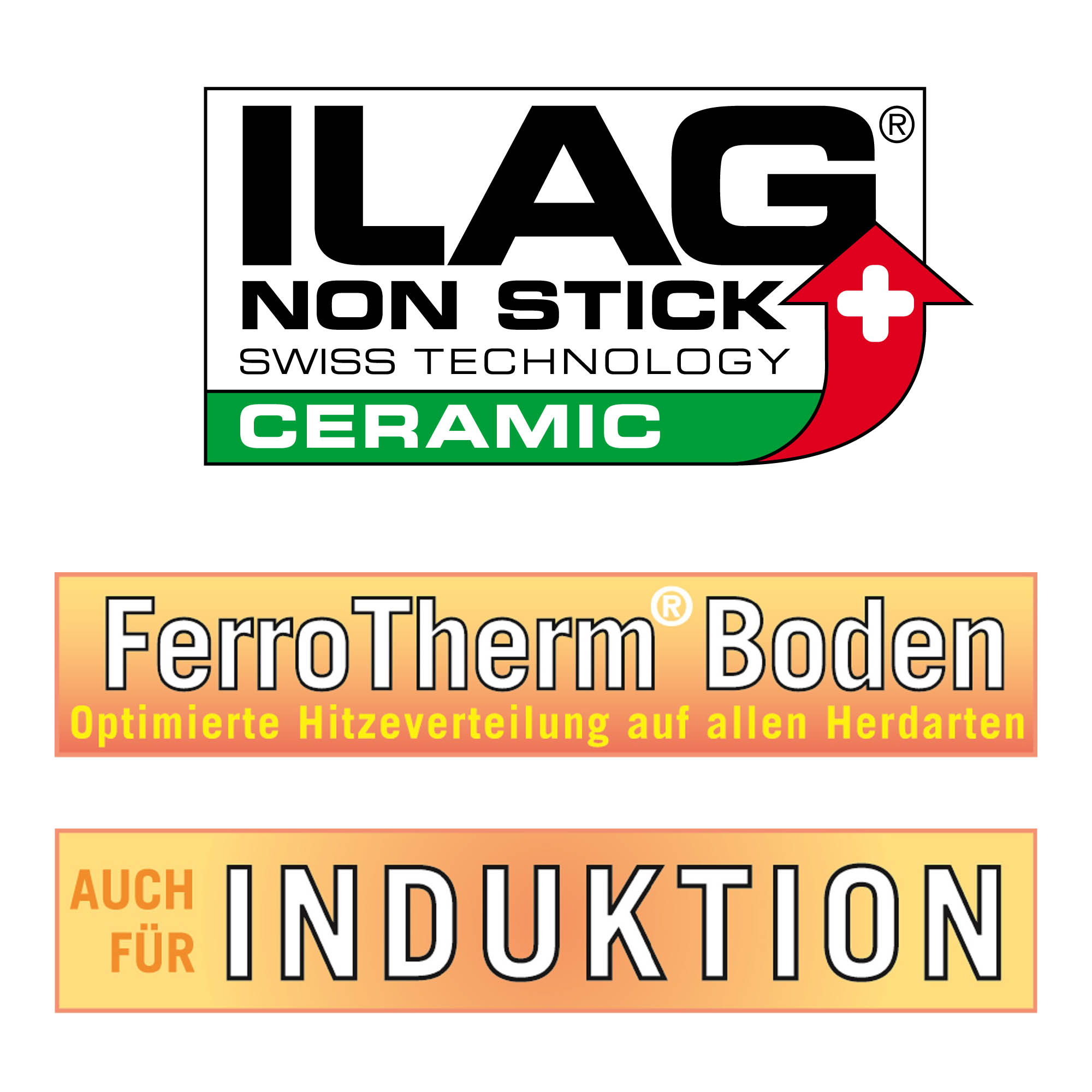 GSW Kochtopf Fleischtopf FIONA 24 cm 4,5 Liter ILAG CERAMIC-Versiegelung INDUKTION