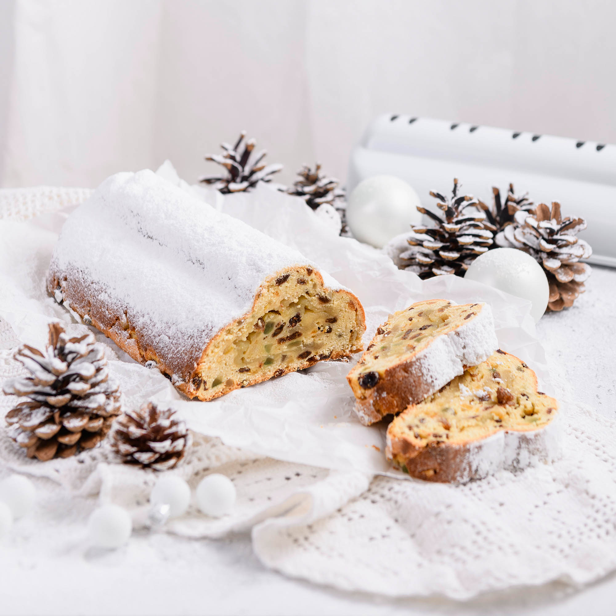 DR.OETKER Stollenbackform 31 cm WHITE CHRISTMAS BAKING Stollenhaube Stollenform