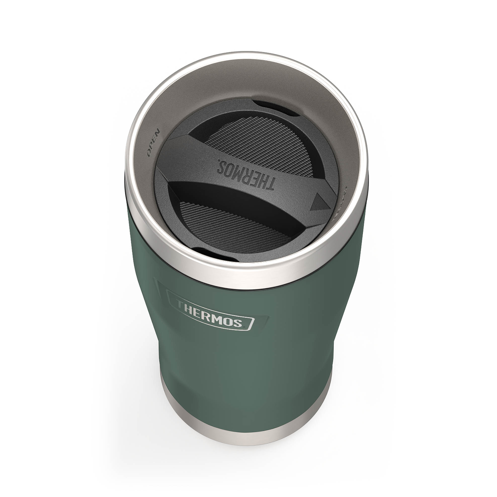 THERMOS ICON MUG Insulated Travel Mug, 0.47 litres, stainless steel, double-walled, forest
