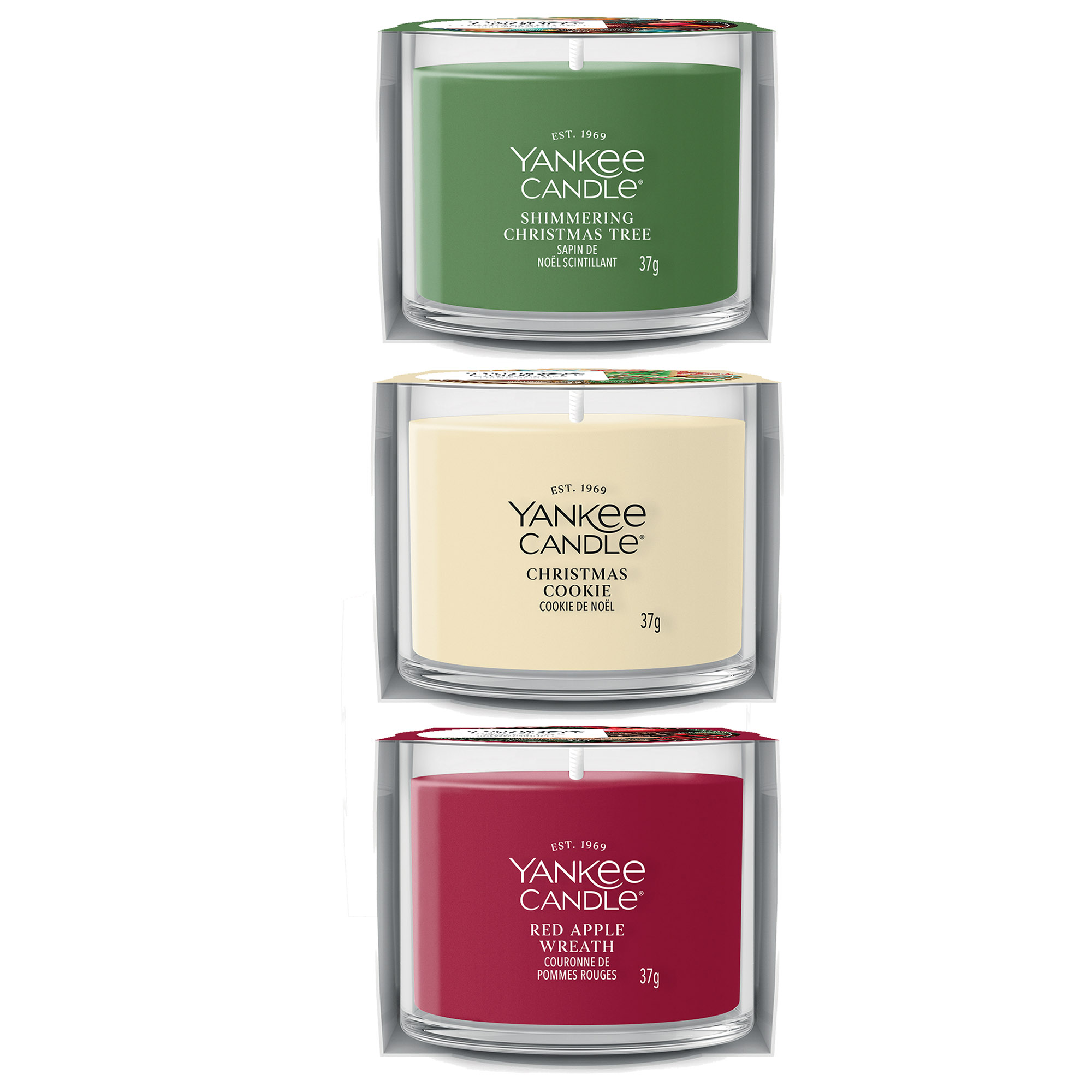 YANKEE CANDLE Geschenk-Set MINI MOOD MAKERS 3 Glasvotivkerzen à 37 g Duftkerze
