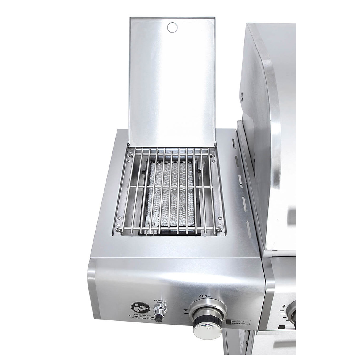 ALLGRILL gas grill CHEF M stainless steel with steak zone, backburner and air system SUMMER OFFER