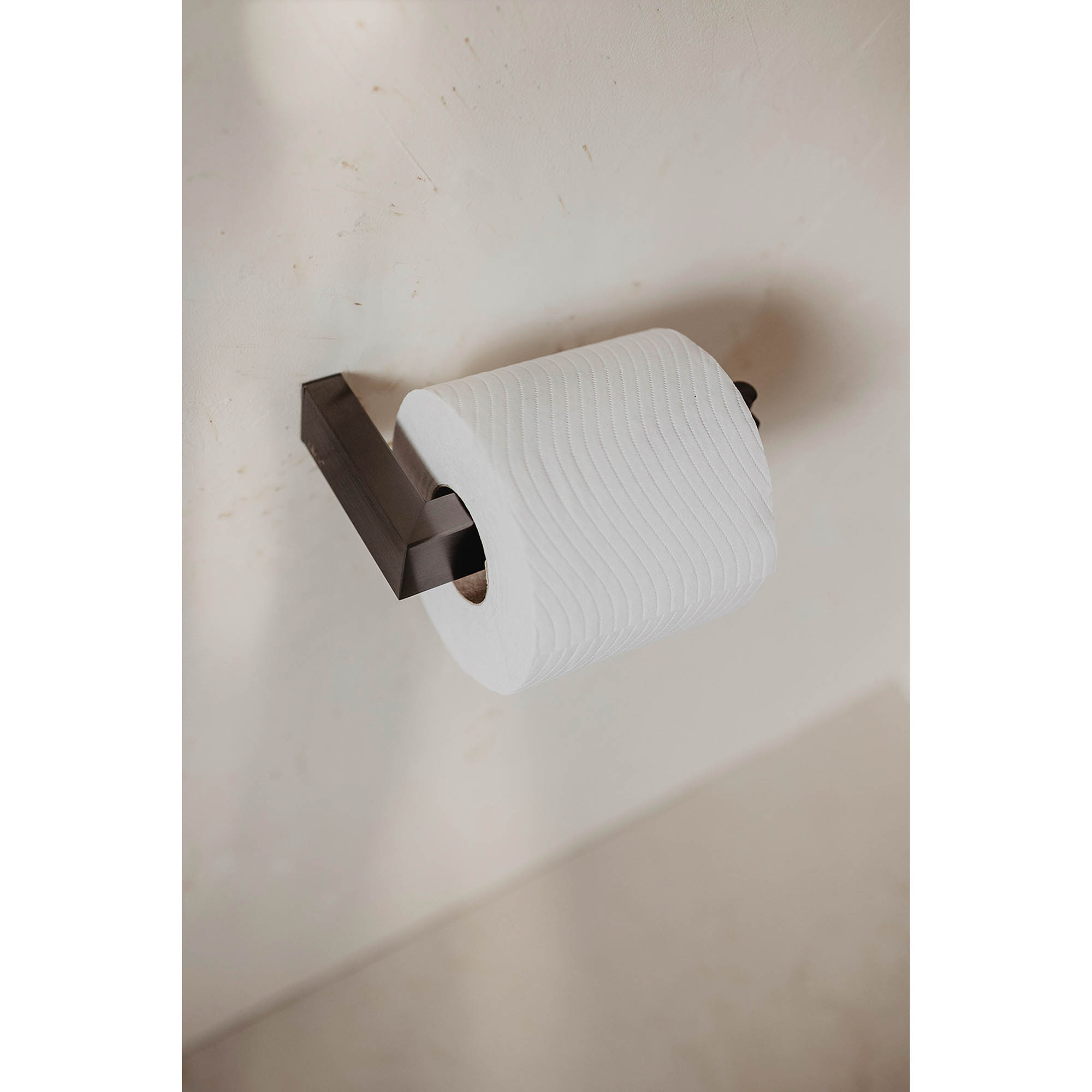 ZACK Toilet roll holder LINEA stainless steel graphite for wall mounting