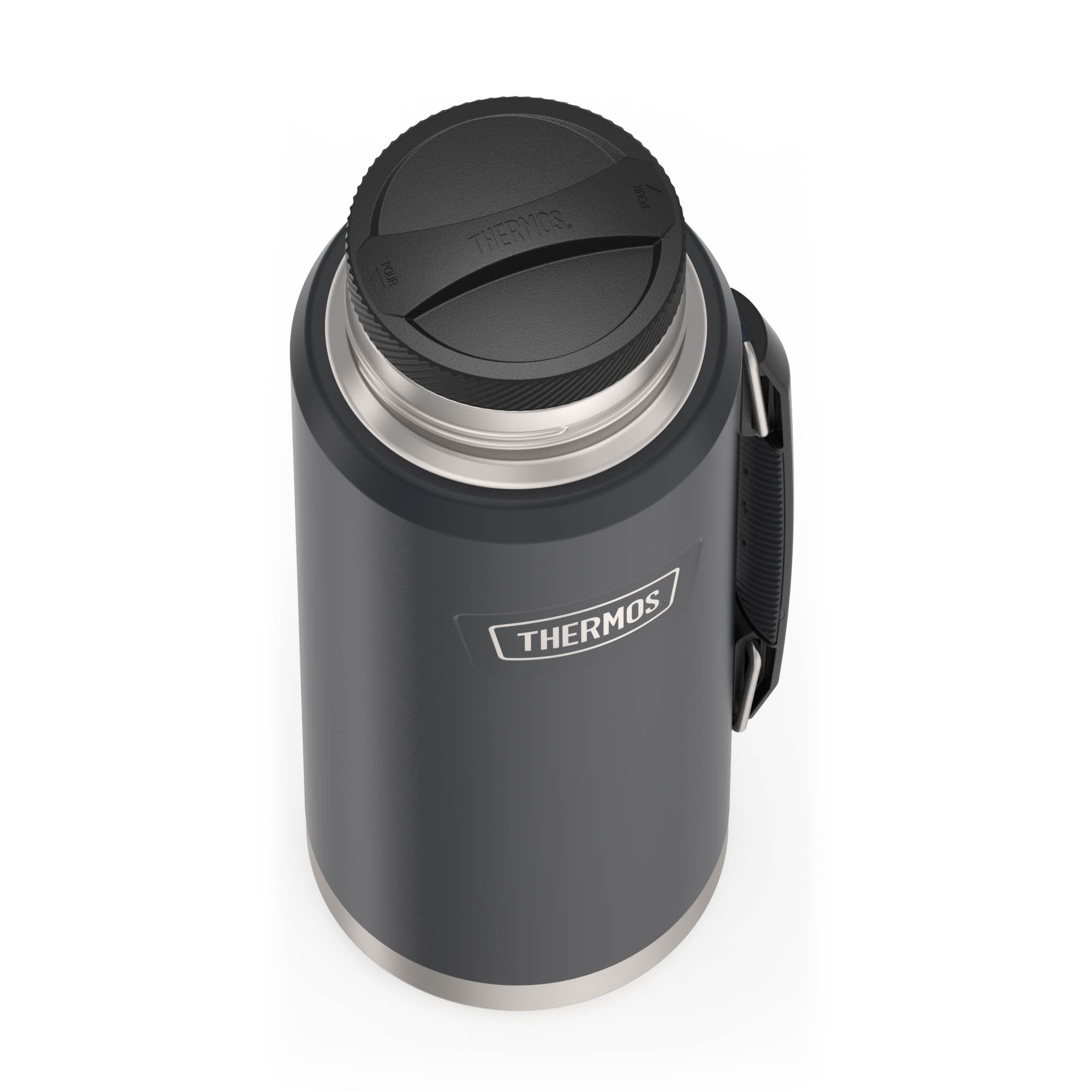 THERMOS ICON BEVERAGE BOTTLE 1.2 L Stainless Steel Double-Walled Graphite