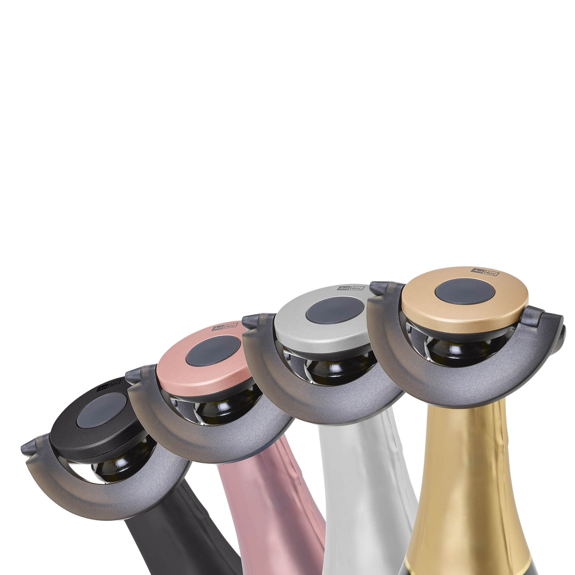 AdHoc Sekt- und Champagnerverschluss GUSTO schwarz / rosé