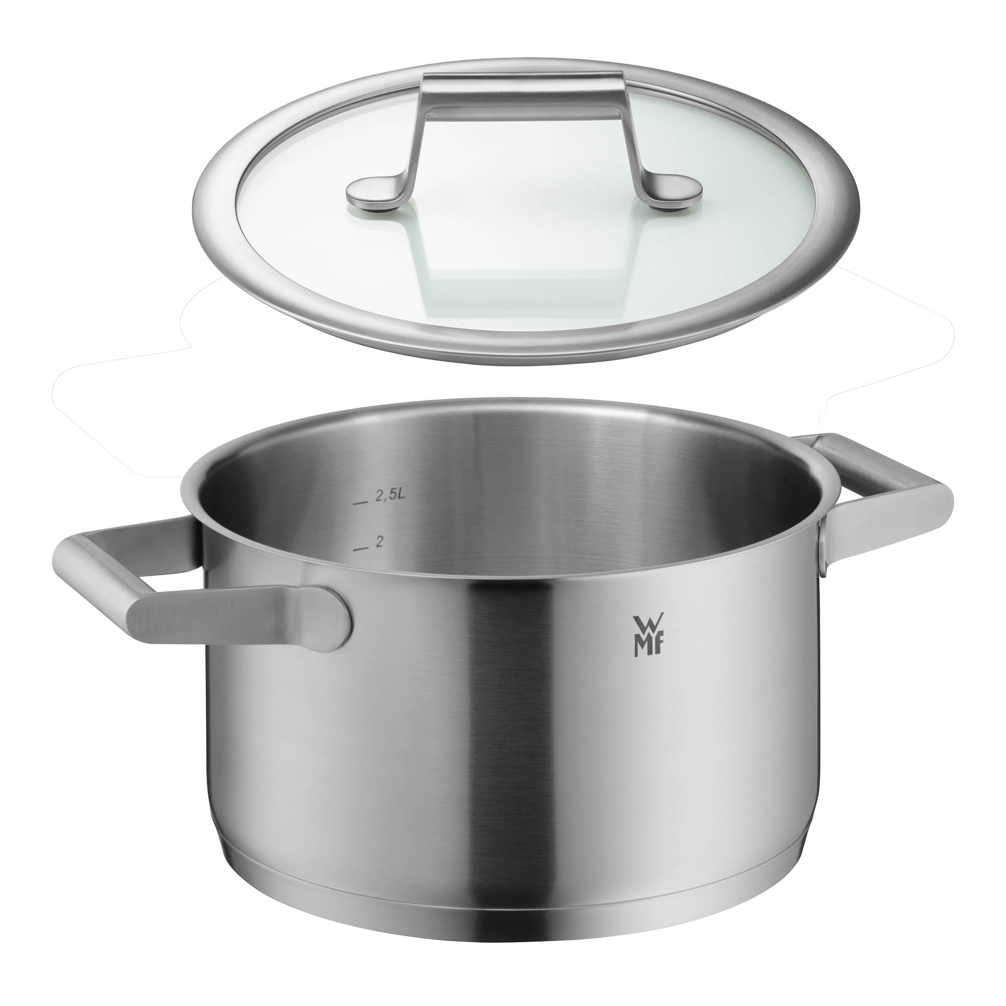 WMF COMFORT LINE 5-piece saucepan set with glass lids