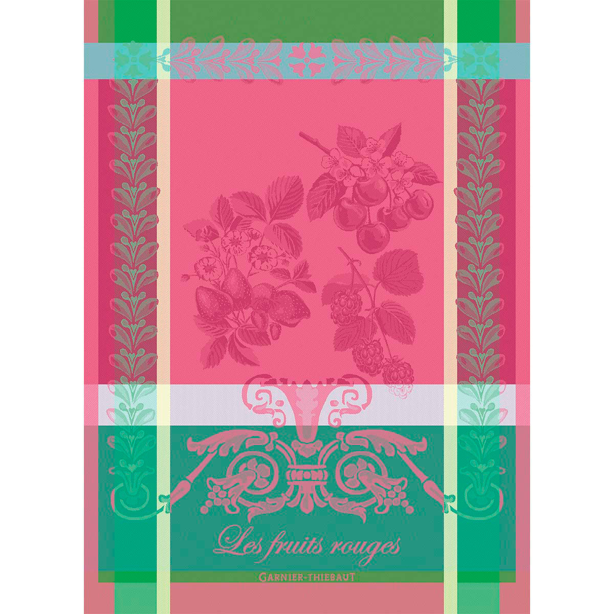 GARNIER-THIEBAUT Geschirrtuch LES FRUITS ROUGES 56 x 78 cm 100% Baumwolle