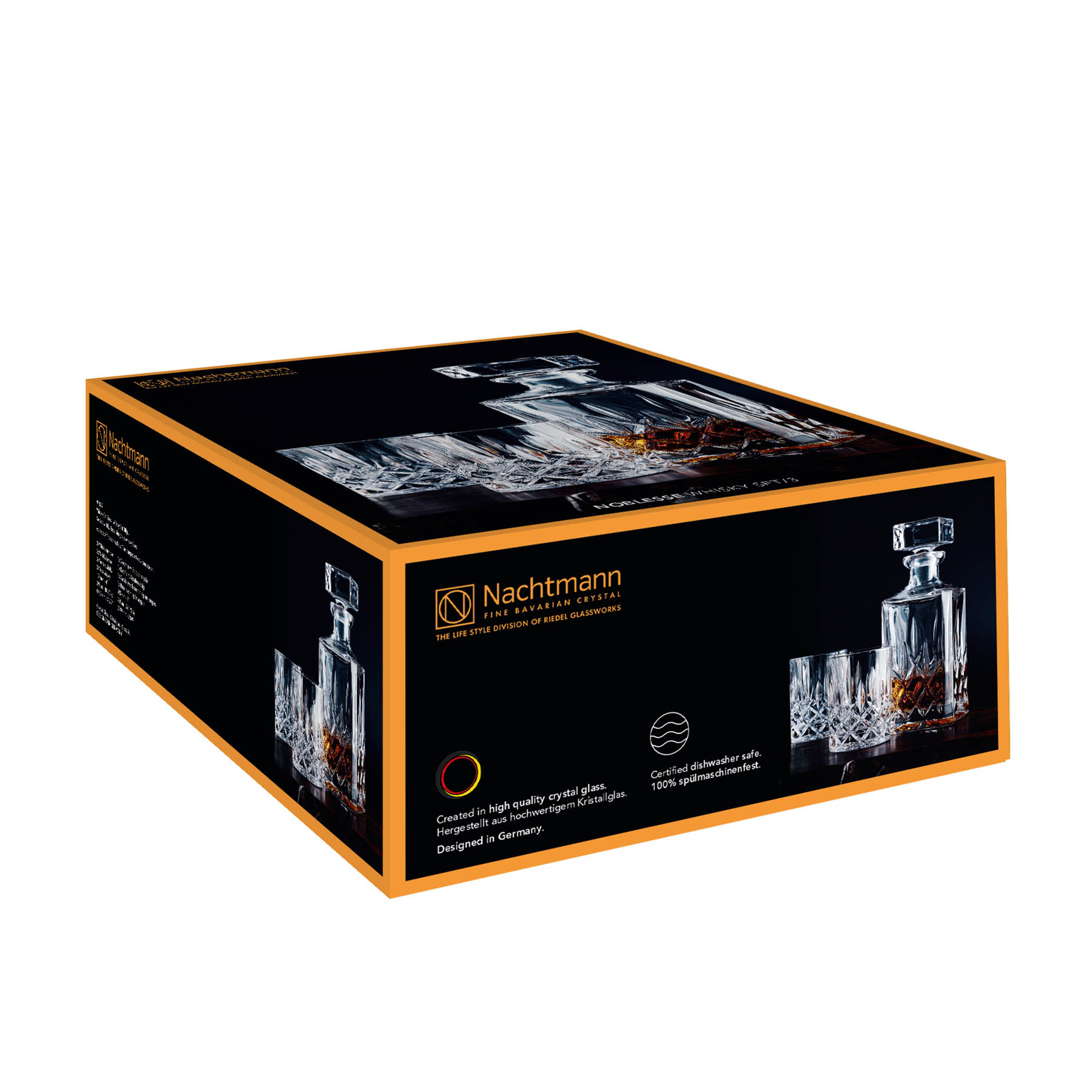 NACHTMANN Serie NOBLESSE Whisky Set 3 teilig Karaffe und 2 Gläser