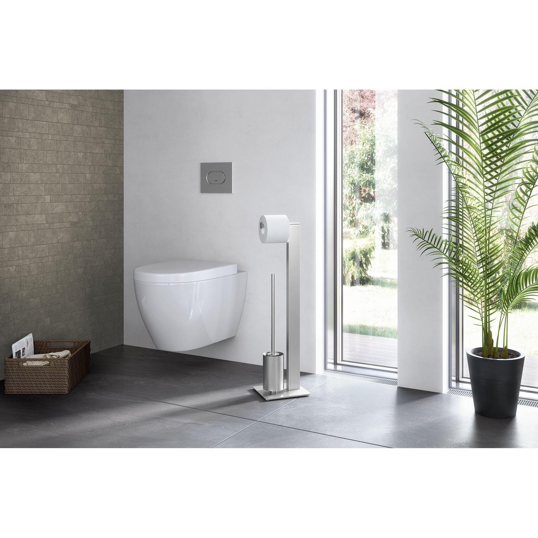 ZACK toilet butler ATORE stainless steel matt finish