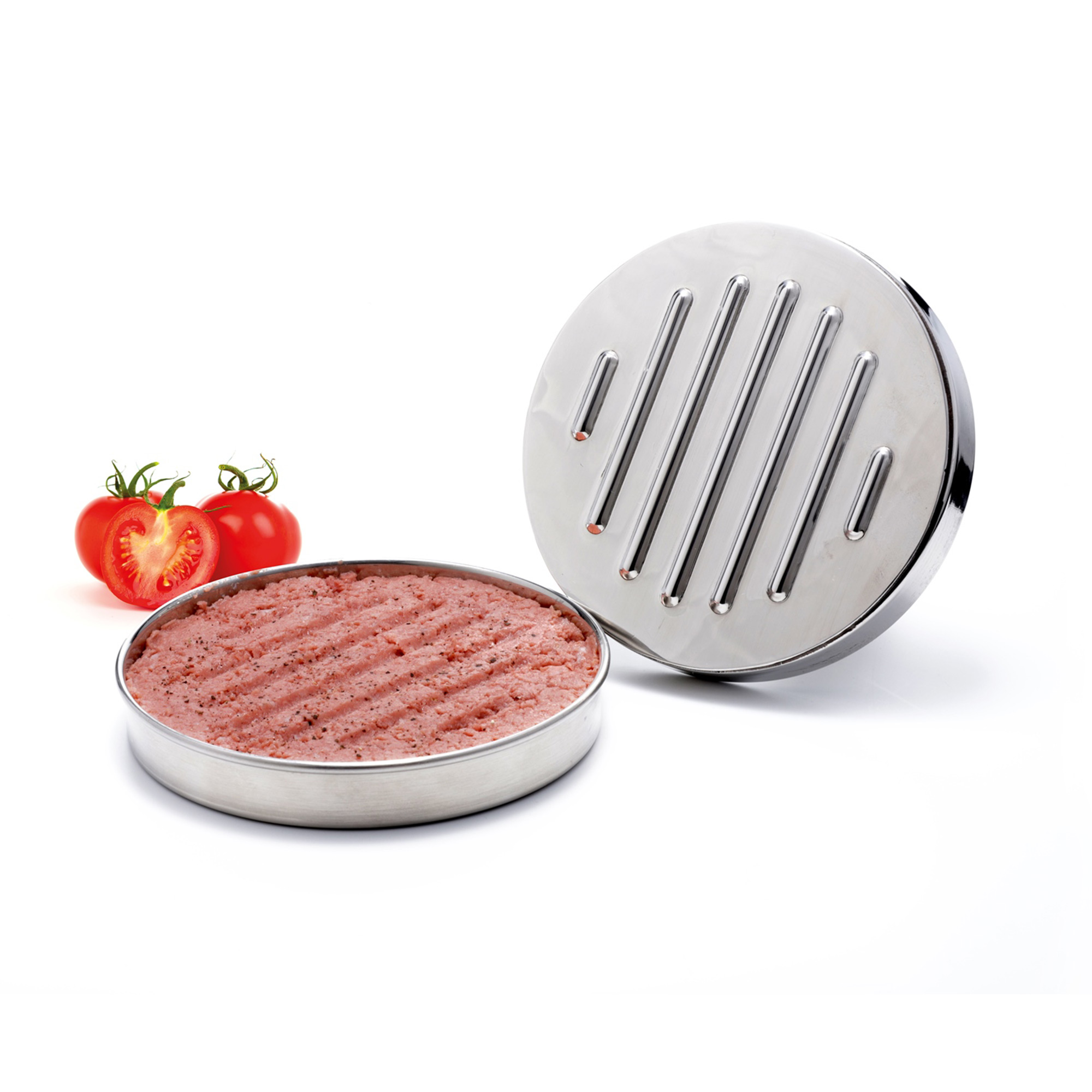 WEIS Burgerpresse Hamburgerpresse aus Edelstahl 11,5 cm