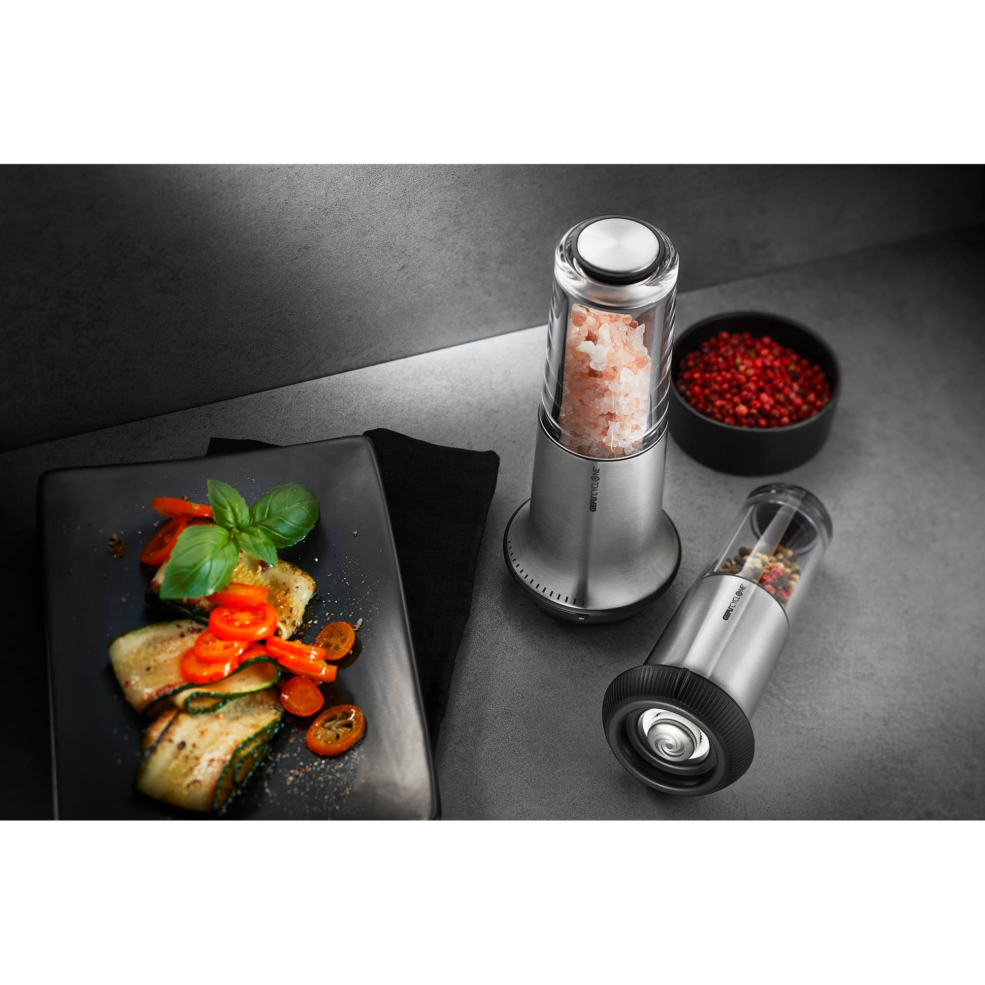 GEFU salt mill Pepper mill X-PLOSION L Stainless steel 18.5 cm