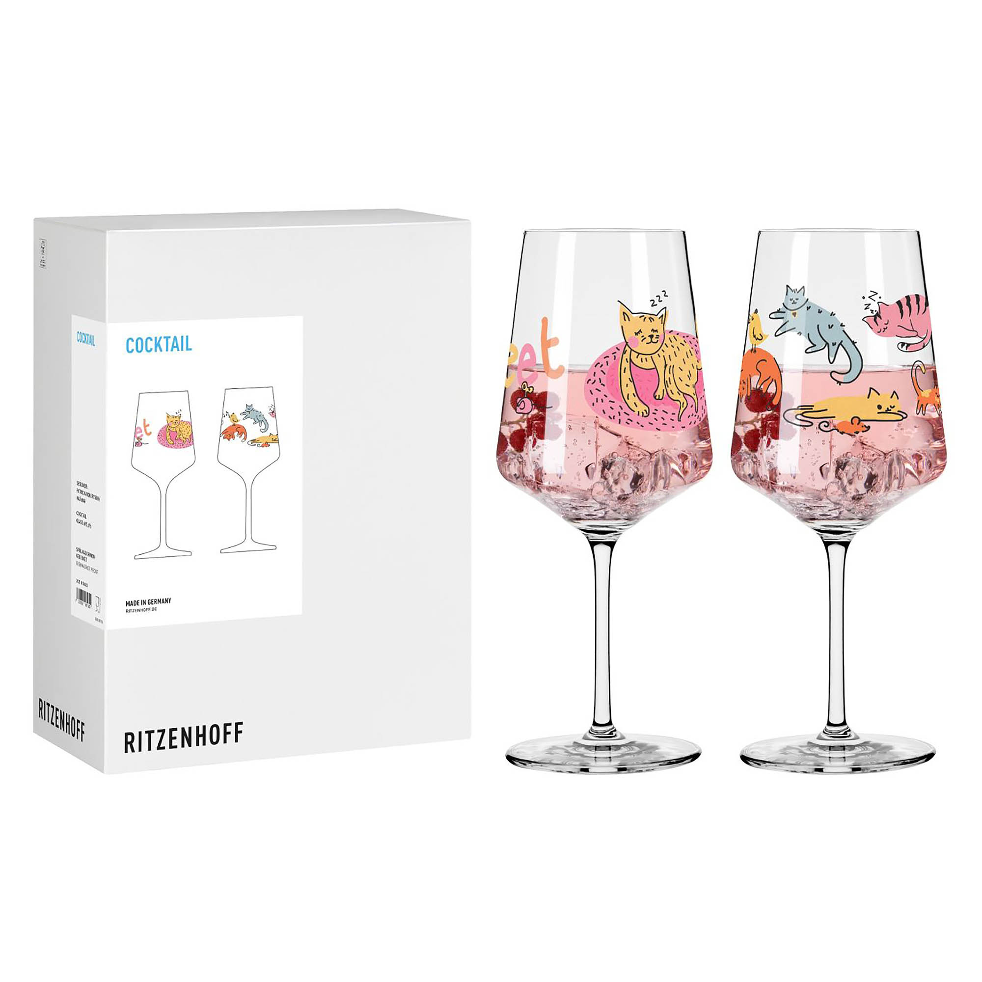 RITZENHOFF Cocktailglas 2er-Set PETFLUENCER #5 #6 Inhalt je 544 ml