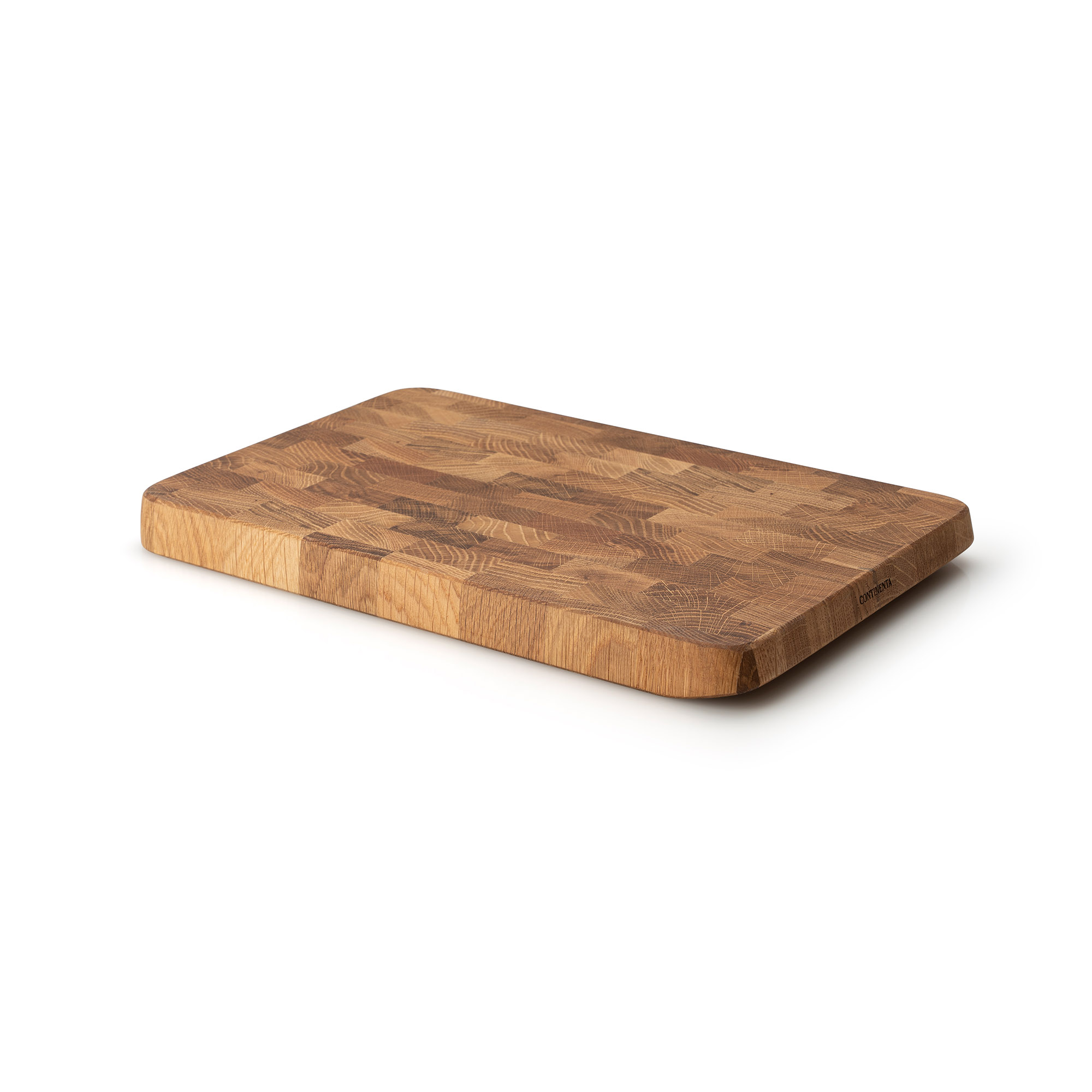 CONTINENTA Schneidebrett 38 x 25 x 3 cm Eiche Stirnholz