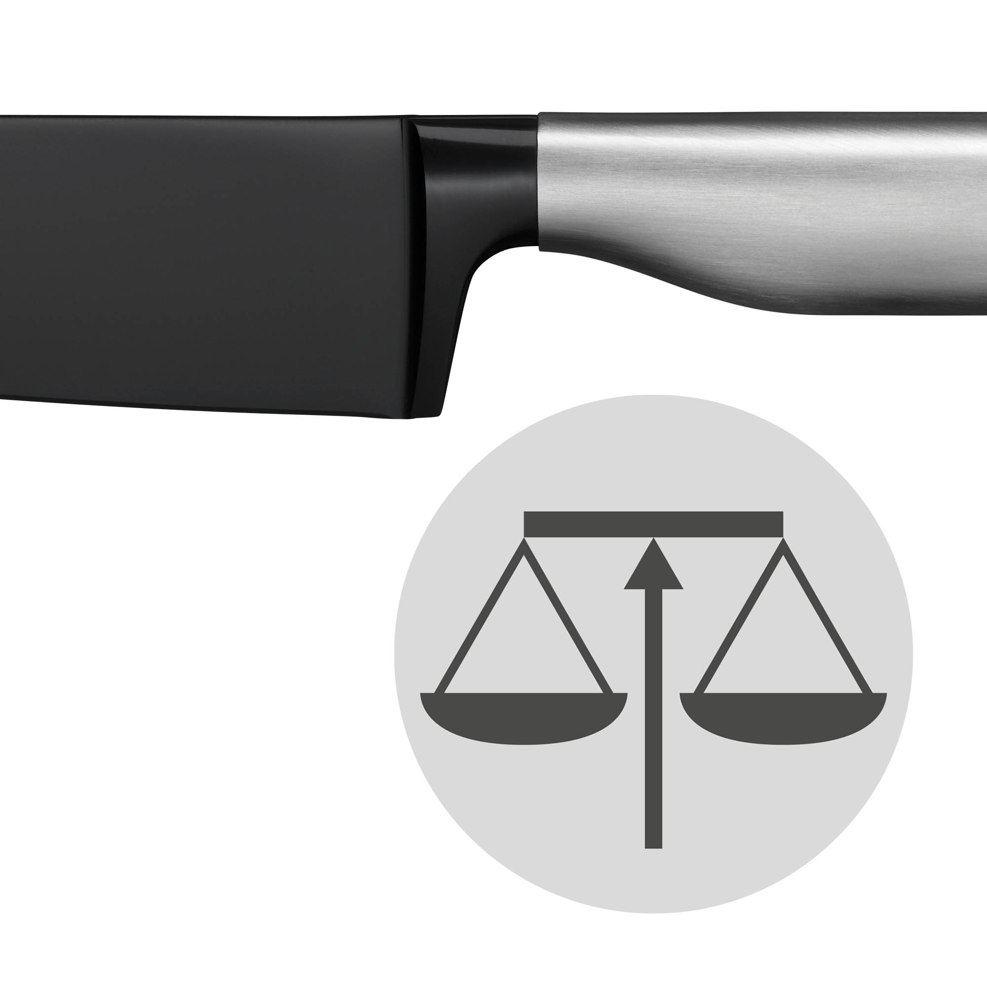 WMF Messer-Set ULTIMATE BLACK 4 Messer mit transparentem FlexTec-Messerblock