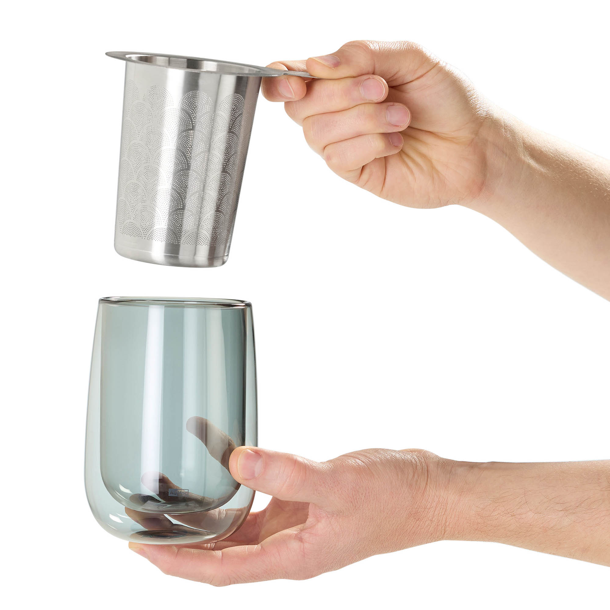 AdHoc Edelstahl-Teefilter mit Griff FUSION 350 ml Füllmenge