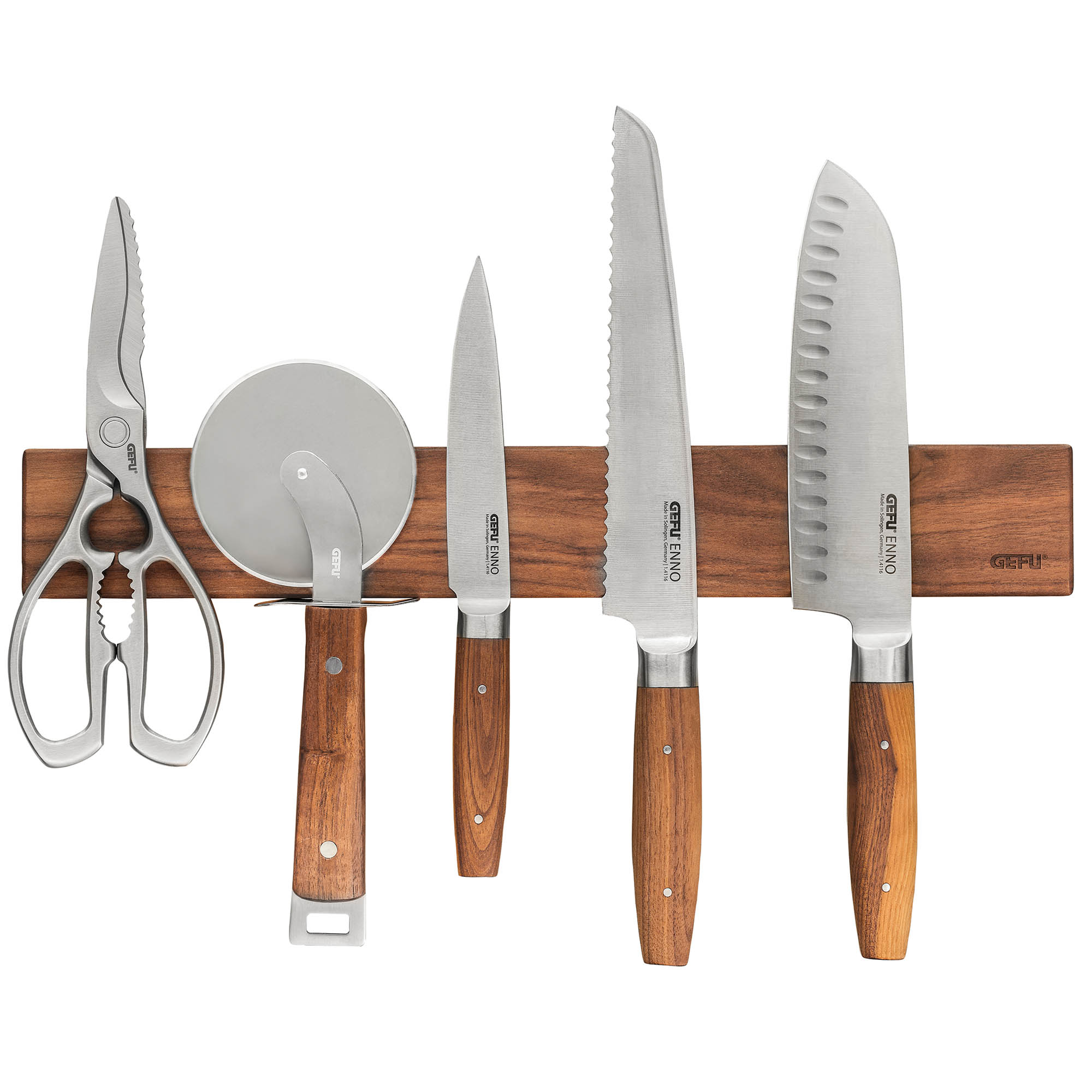 GEFU Magnetleiste ENNO 42 cm für Messer und Küchenhelfer Walnussholz
