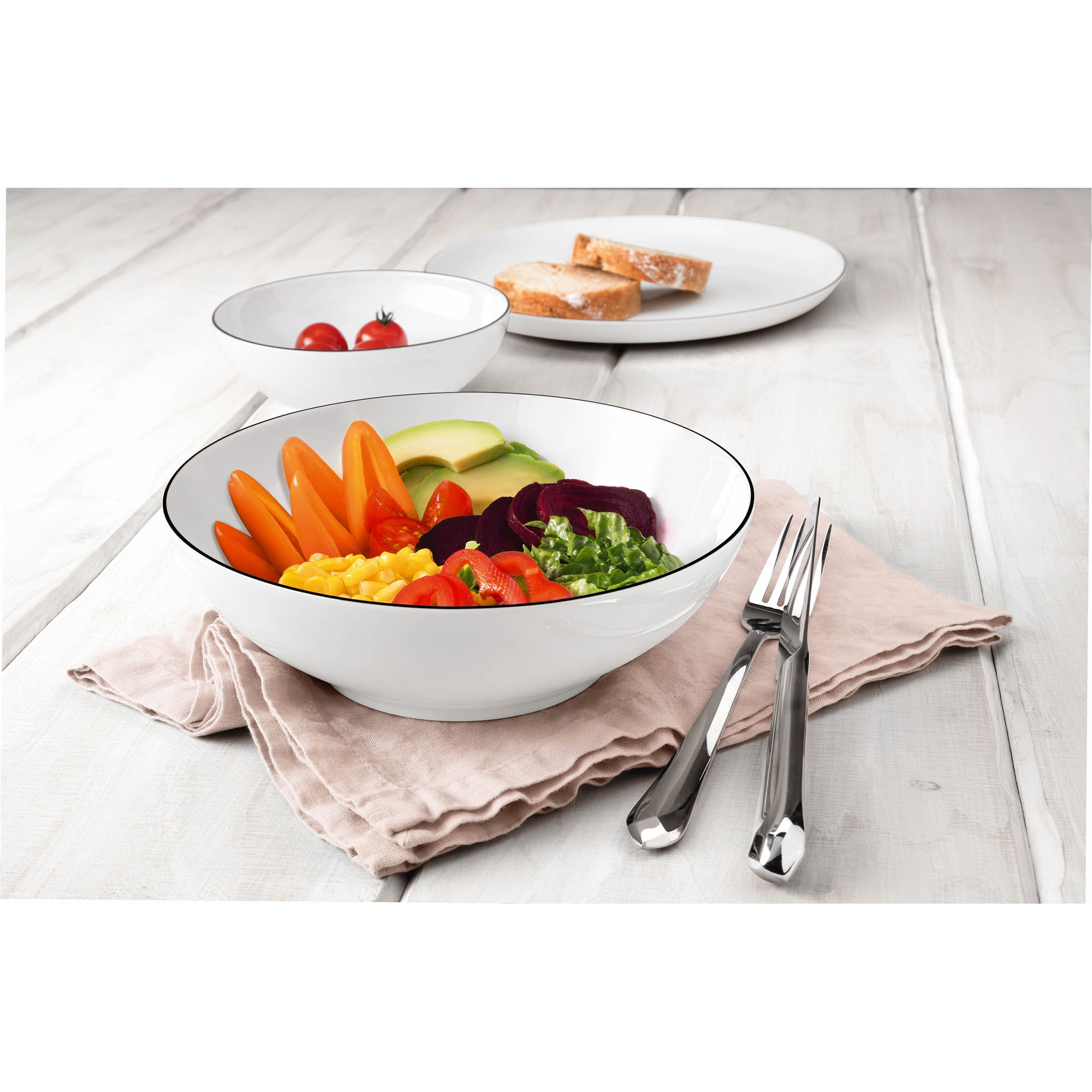 Seltmann Weiden LIDO Black Line 10826 Bowl round 20 cm
