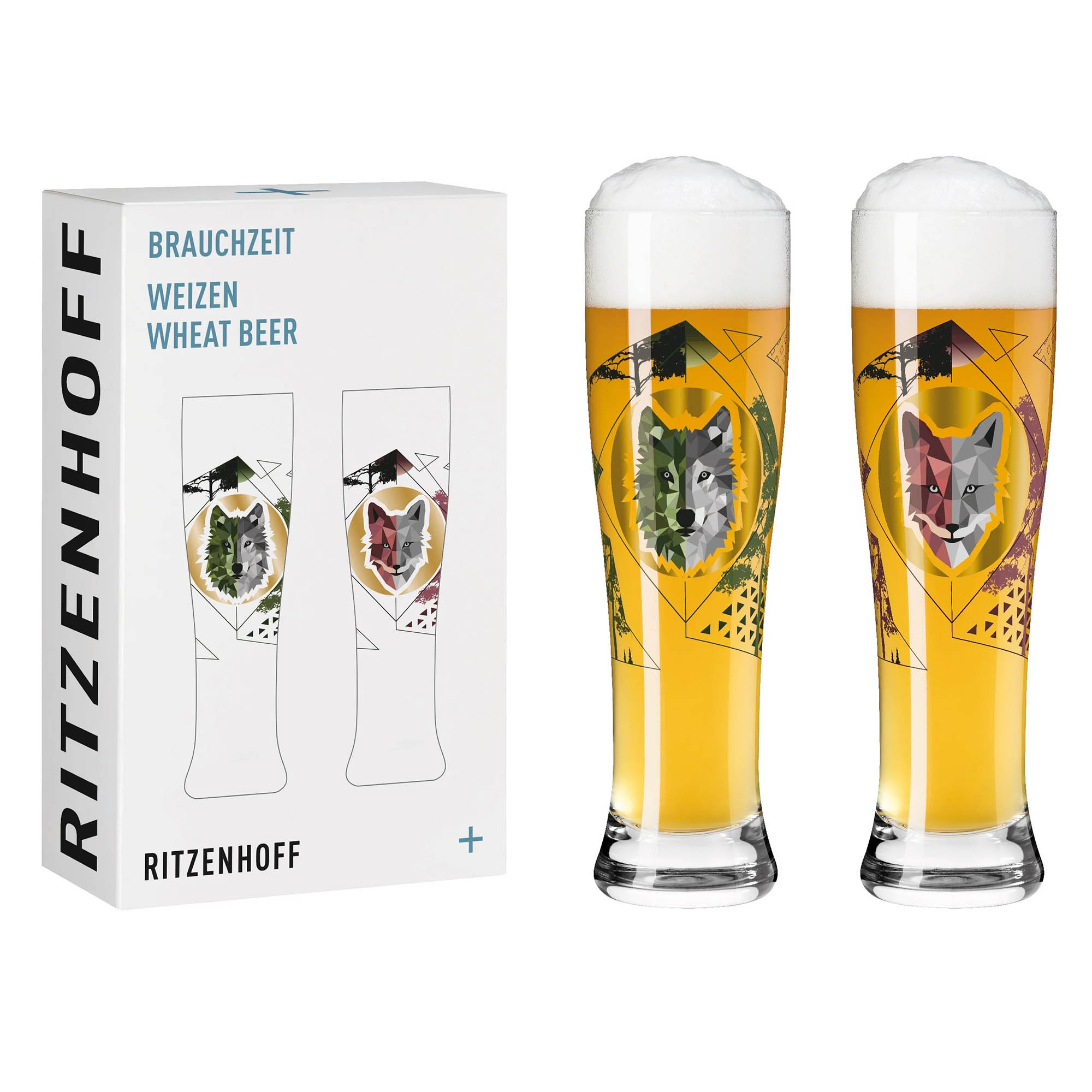RITZENHOFF Weizenbierglas Weißbierglas BRAUCHZEIT #3 / #4 Set 2 Stück je 646 ml