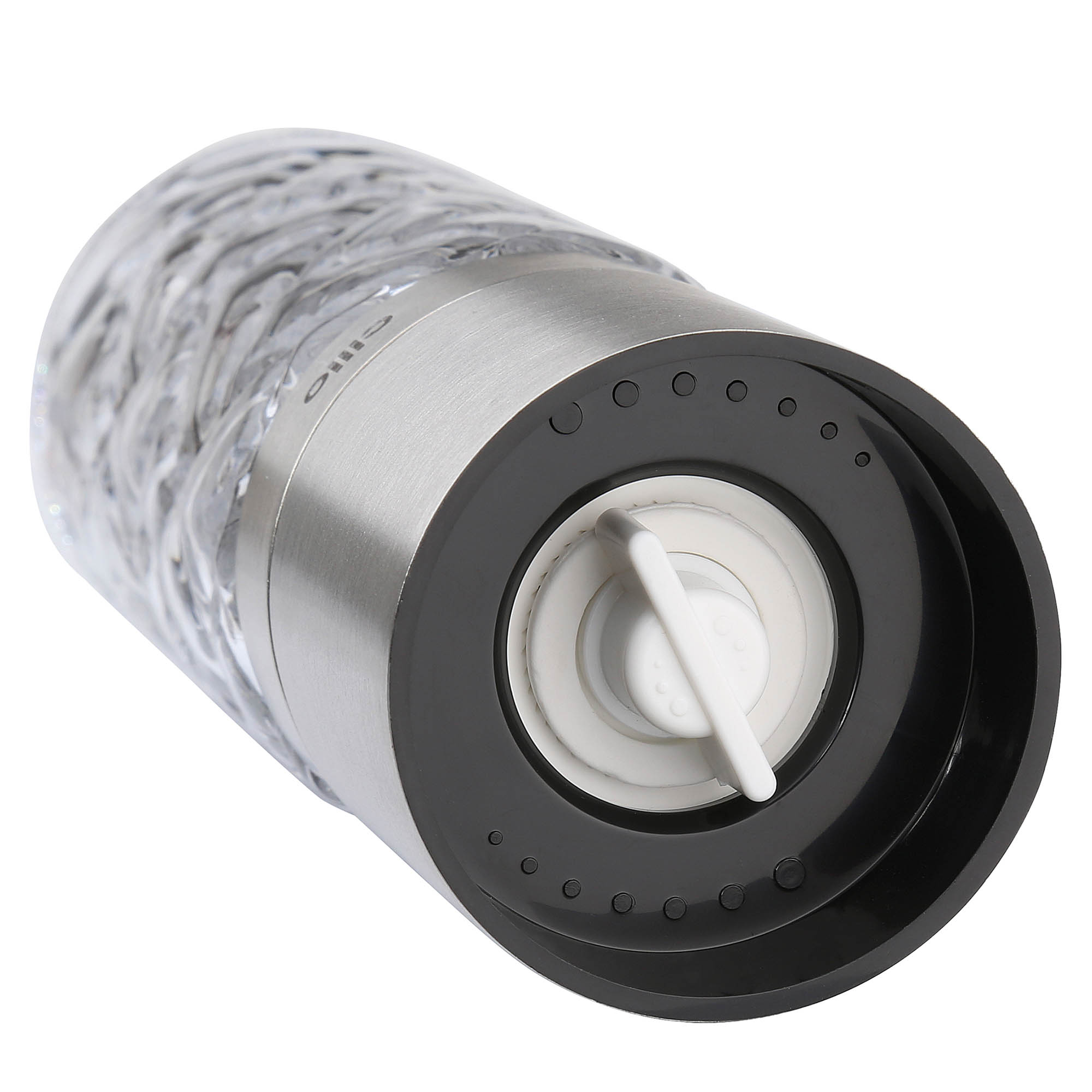 CILIO salt mill / pepper mill CRISTALLO 16 cm glass / stainless steel