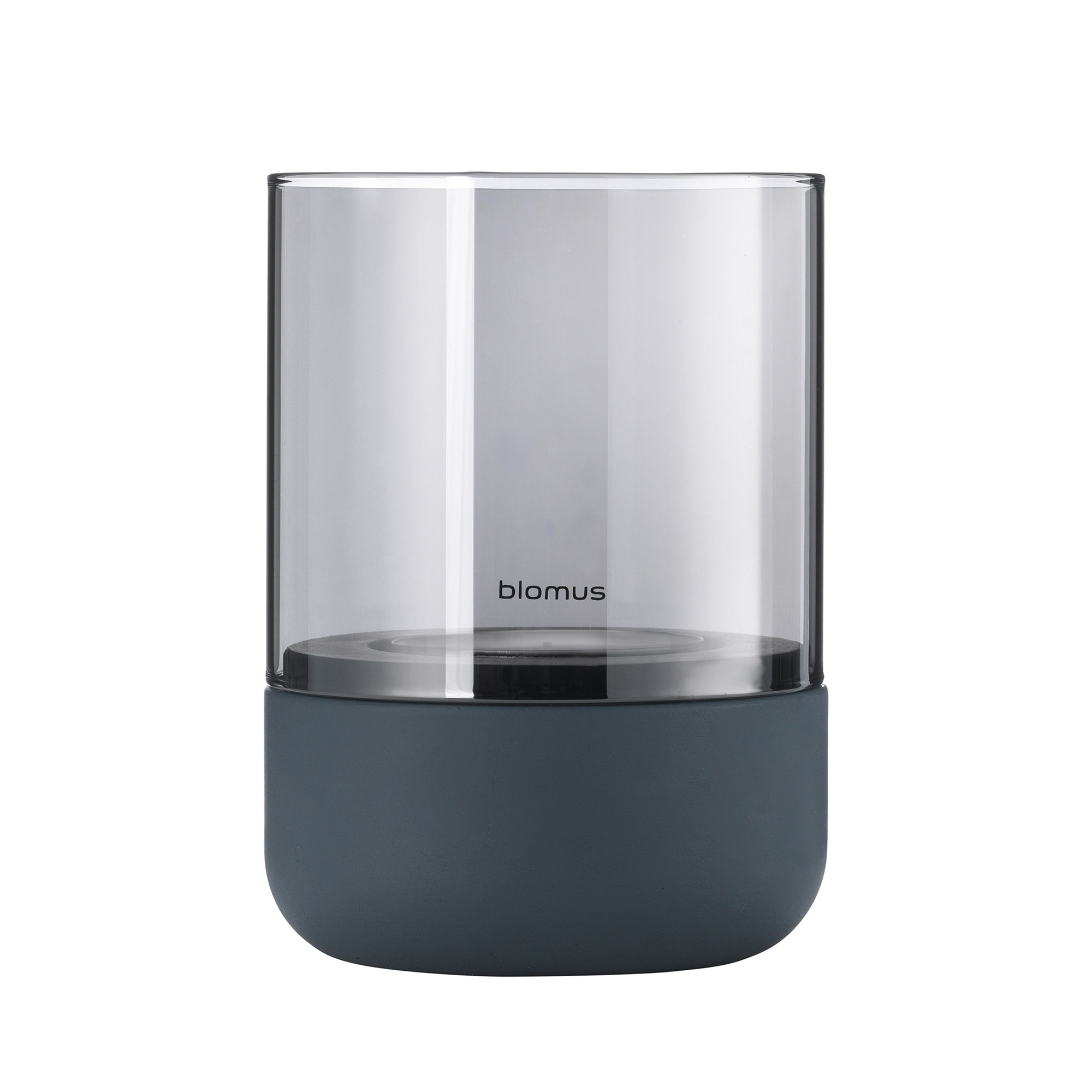 BLOMUS Pure Home Kerzenständer Windlicht CALMA Steel Gray