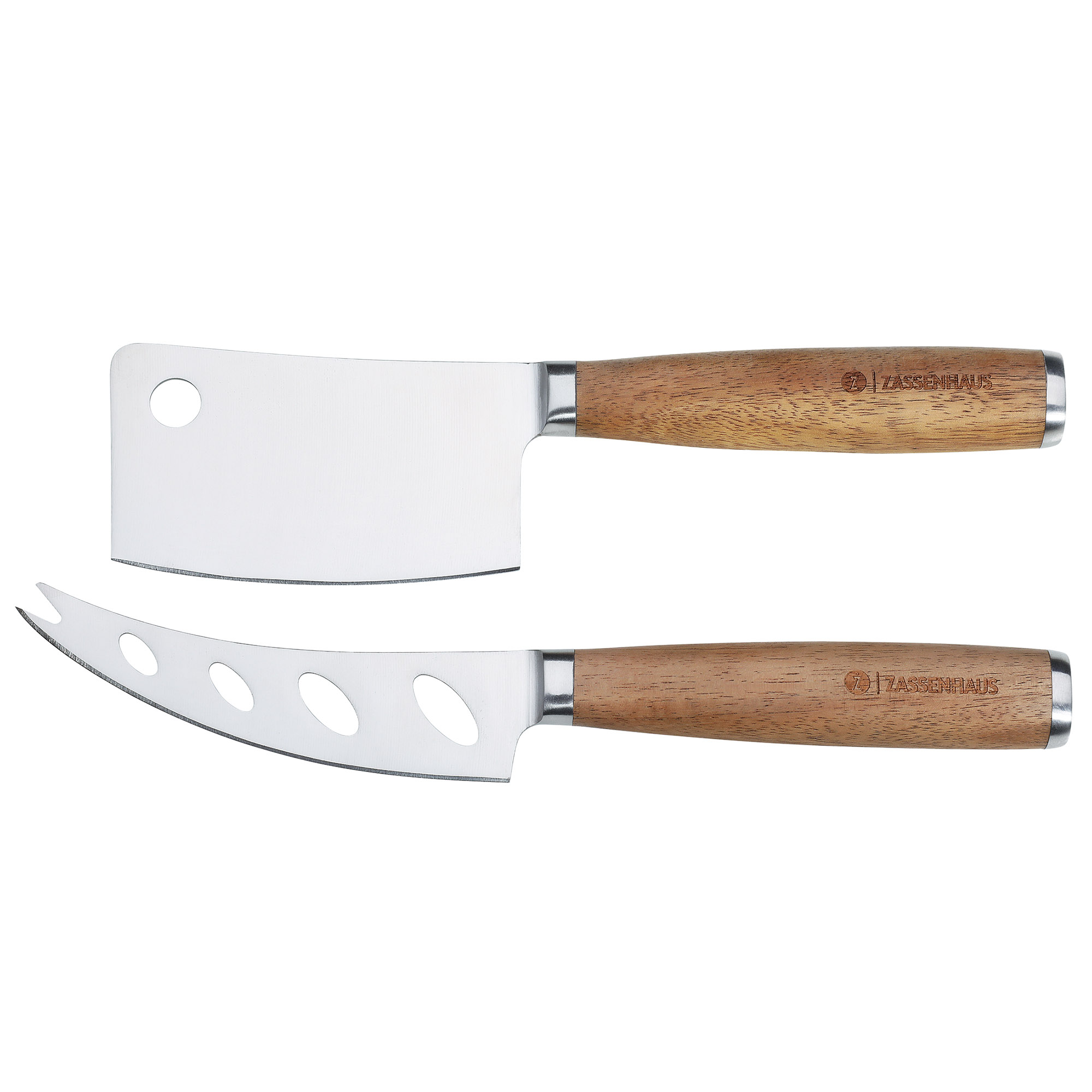 ZASSENHAUS Käsemesser-Set 2-teilig mit Akazienholzgriff