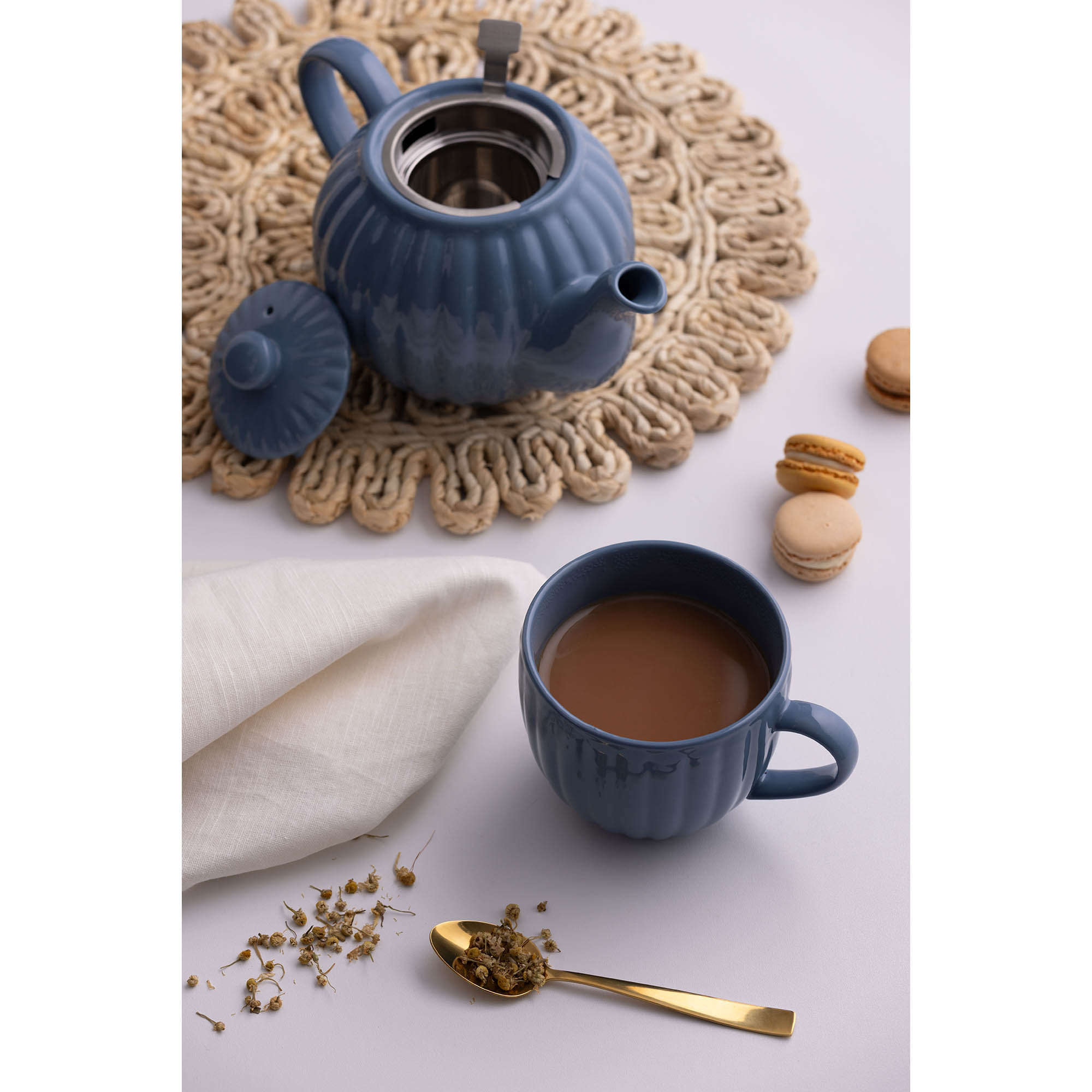 PRICE & KENSINGTON Teekanne LUXE 1,1 Liter für 6 Tassen blau