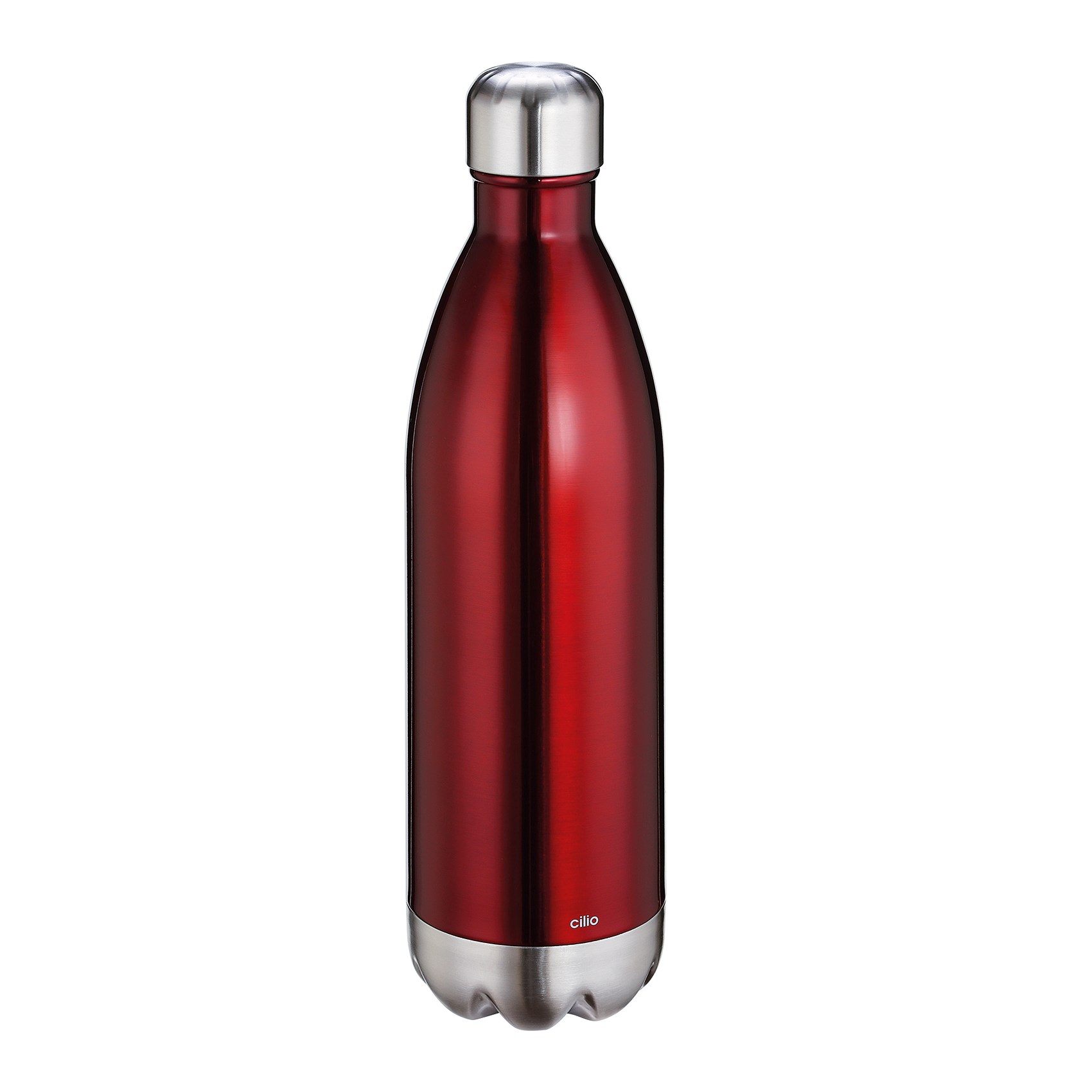 CILIO Isolierflasche ELEGANTE 1,0 Liter Edelstahl rot-metallic Trinkflasche