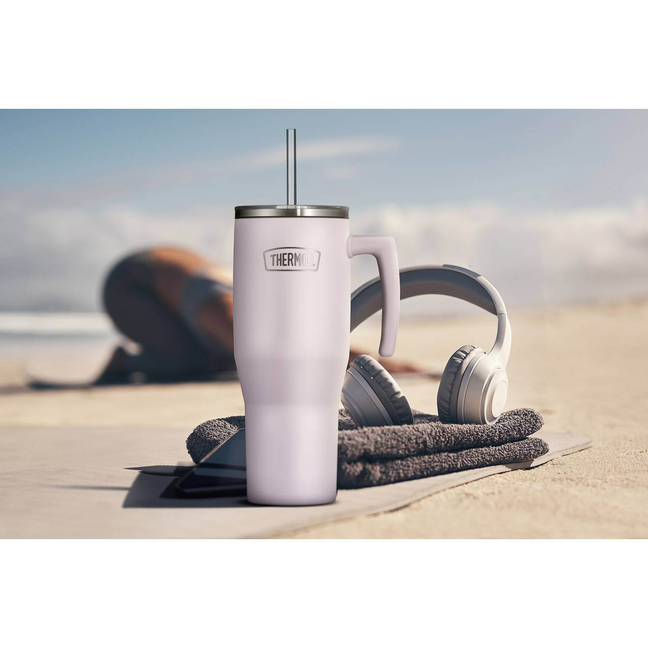 THERMOS Isoliertrinkbecher REFRESHING 0,85 Liter Edelstahl doppelwandig vanille