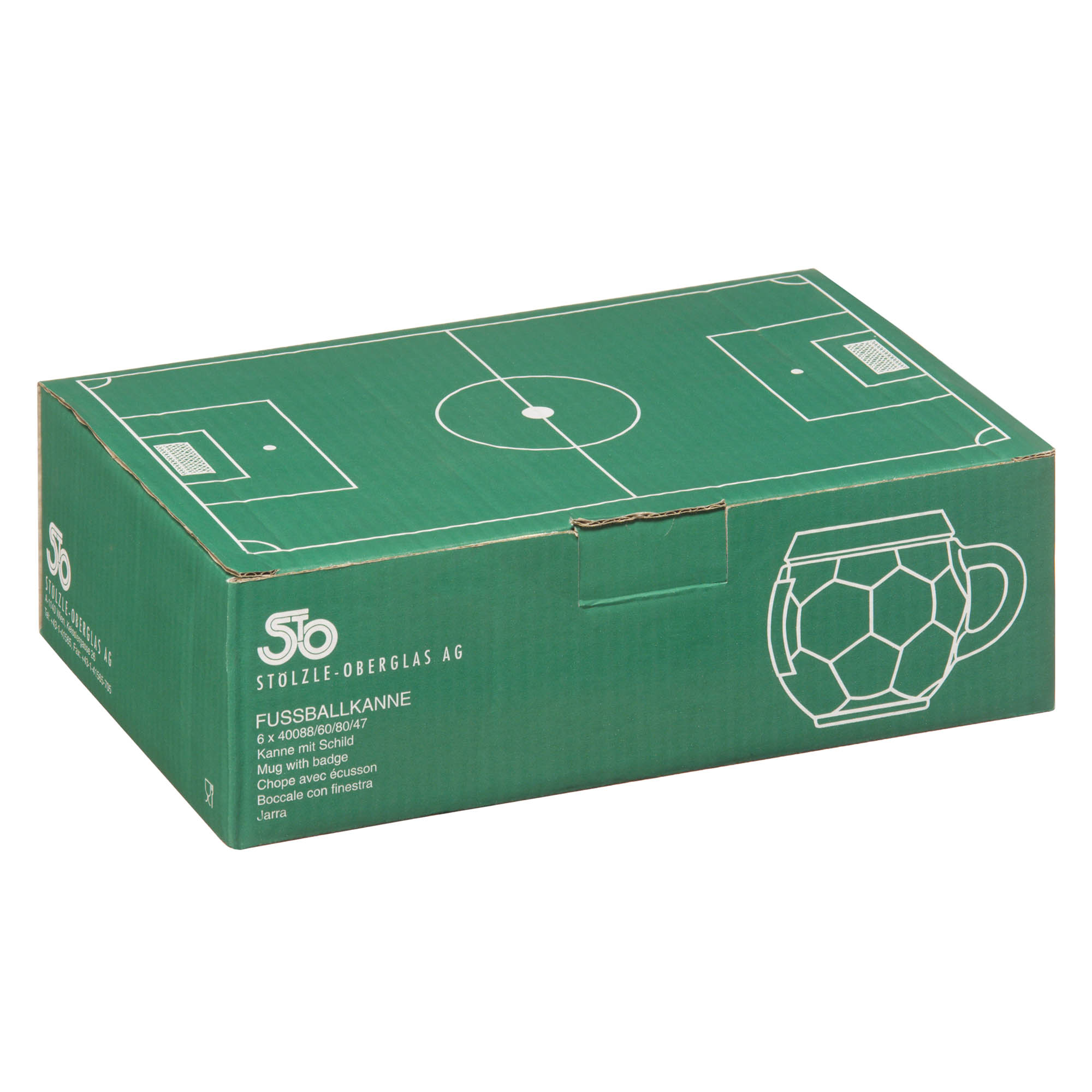 STÖLZLE LAUSITZ Bierglas Bierkrug FUSSBALLGLAS 6 Stück 0,4 Liter