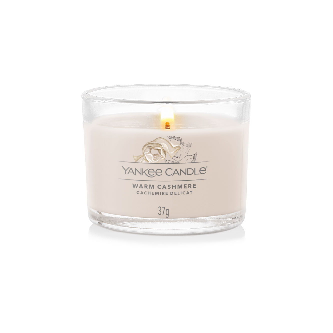 YANKEE CANDLE Glasvotivkerze WARM CASHMERE 37 g Duftkerze