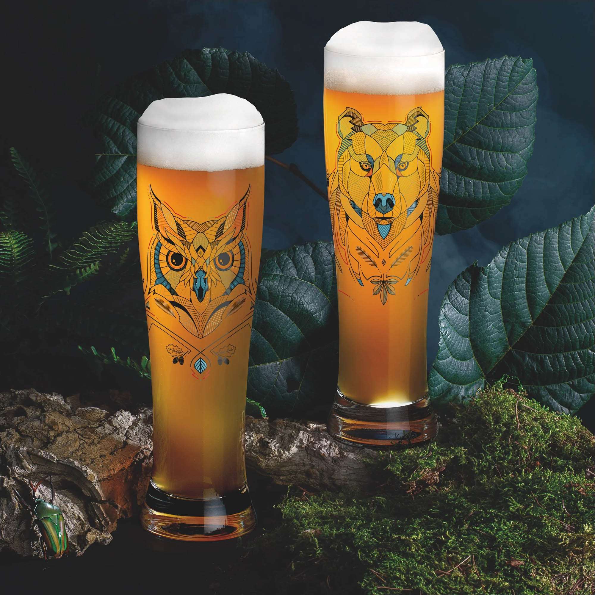 RITZENHOFF Weizenbierglas Weißbierglas BRAUCHZEIT #1 / #2 Set 2 Stück je 646 ml