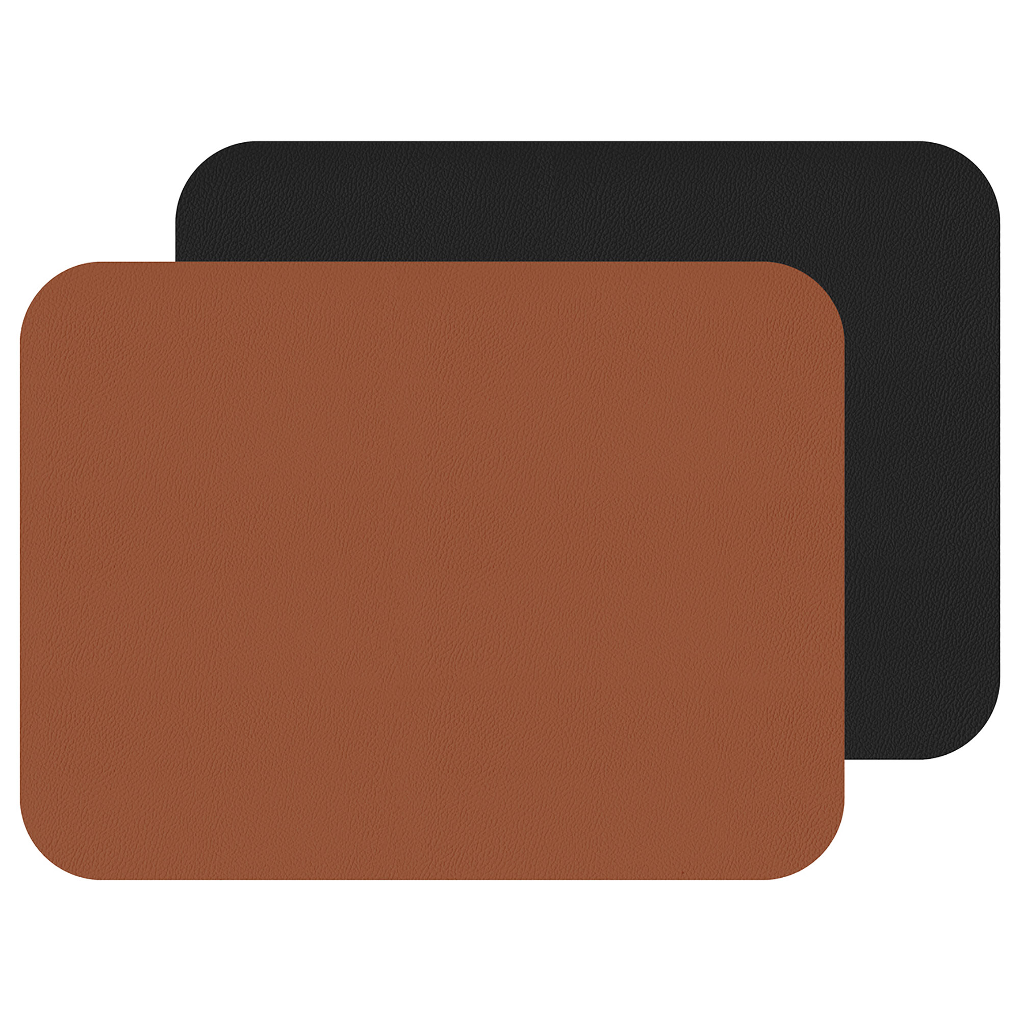FREEFORM 2er-Set Tischsets FLEXIMAT 46 x 33 cm zweifarbig cognac / schwarz