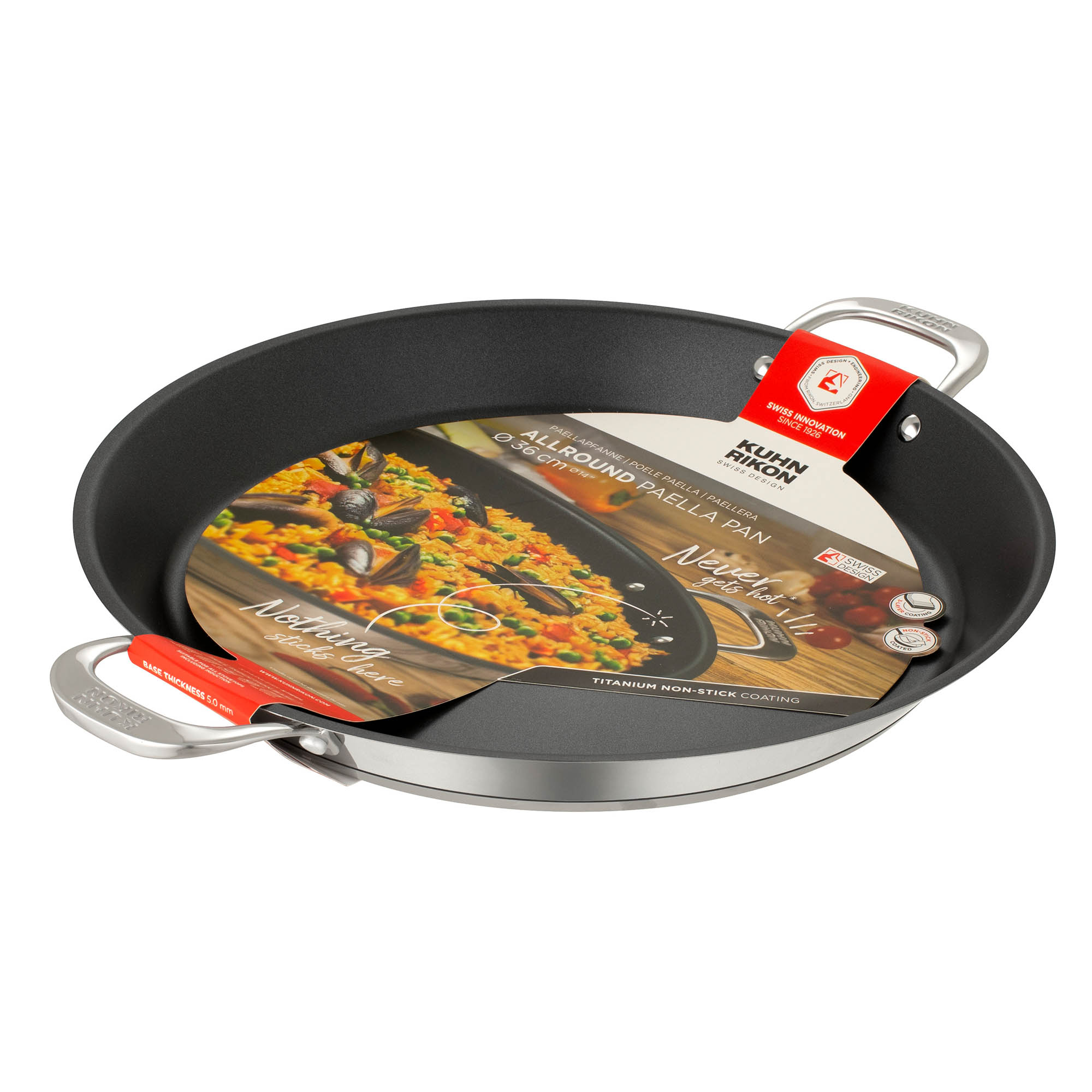 KUHN RIKON Paellapfanne ALLROUND beschichtet 36 cm Servierpfane INDUKTION