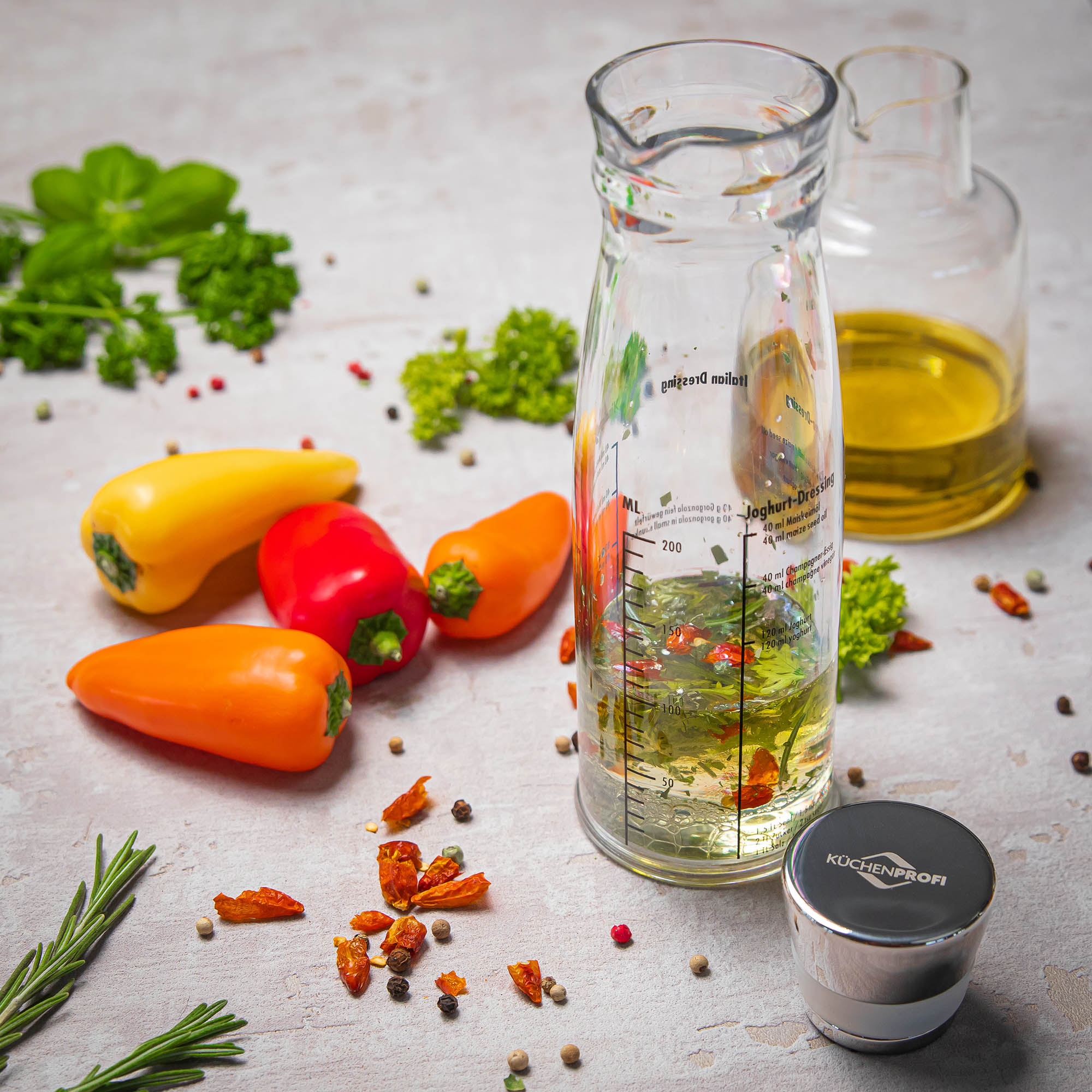 KÜCHENPROFI dressing shaker / salad dressing shaker with 4 recipes