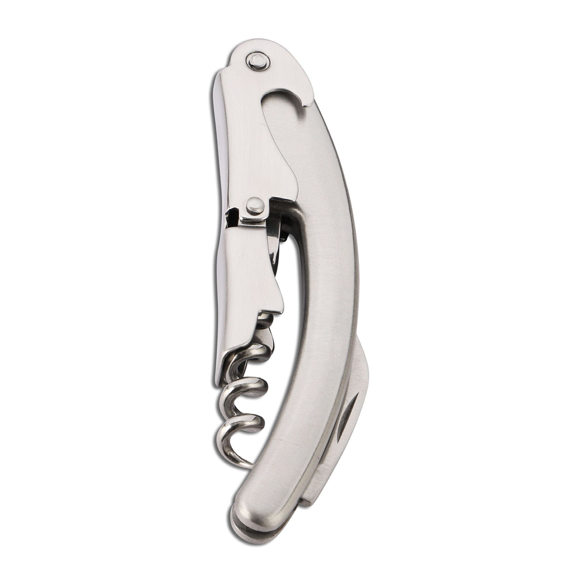 WEIS Kellner-Korkenzieher aus Edelstahl mit Kapselheber & gezahntem Folienmesser