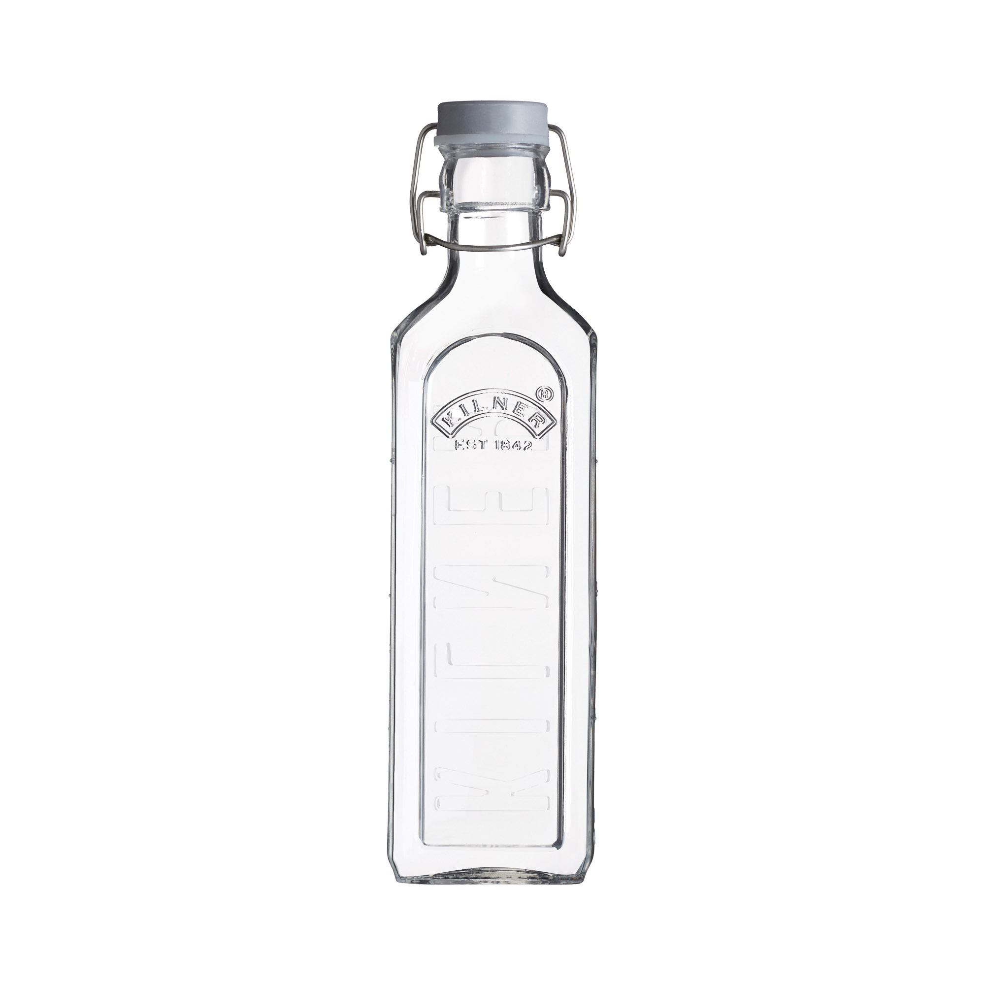 KILNER Glasflasche mit Bügelverschluss eckig 0,6 Liter