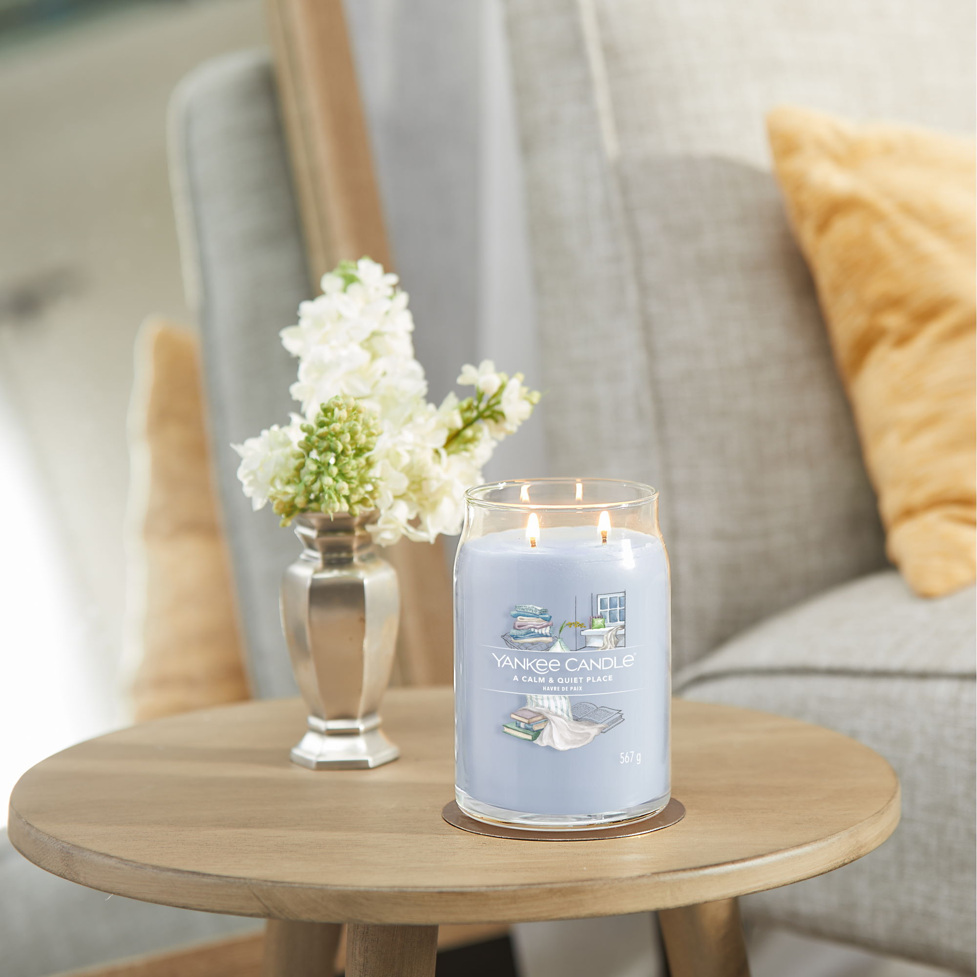 YANKEE CANDLE Large Signature Candle A CALM & QUIET PLACE 567 g scented candle