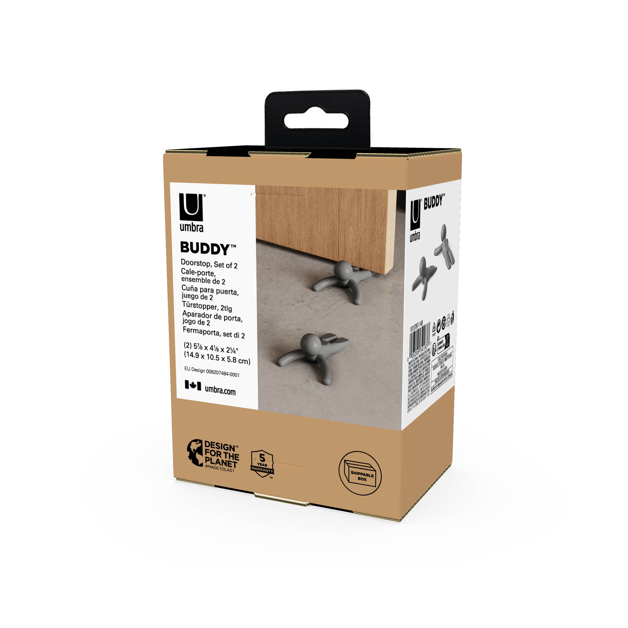 UMBRA Türstopper BUDDY 2er-Set anthrazit