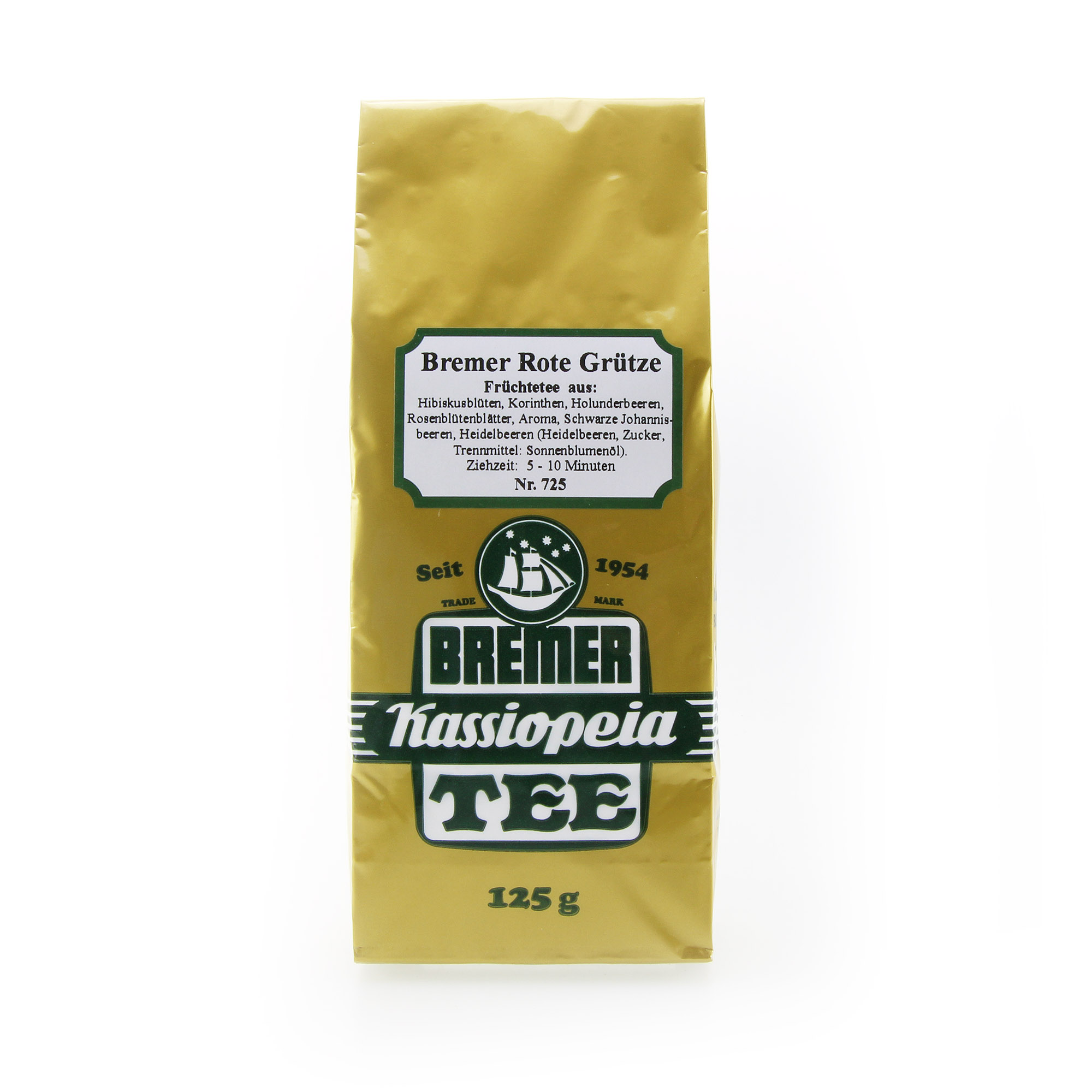 KASSIOPEIA Tee BREMER ROTE GRÜTZE Aromatisierter Früchtetee 125 g
