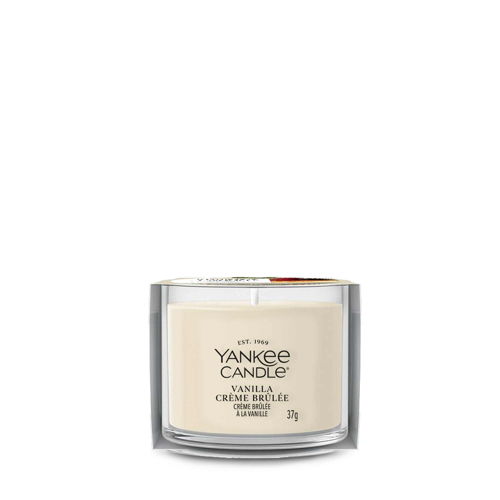 YANKEE CANDLE Glasvotivkerze VANILLA CREME BRULEE 37 g Duftkerze