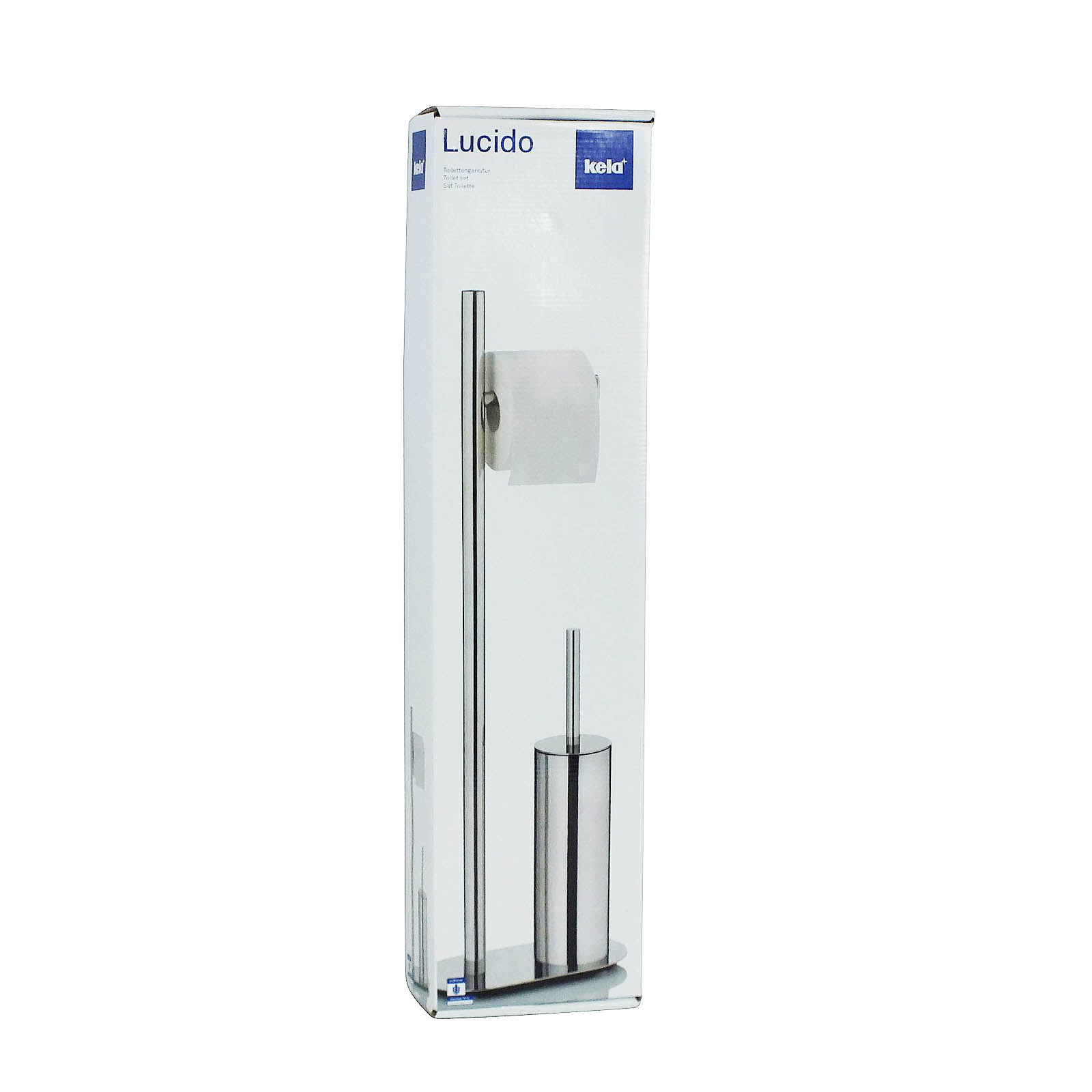 KELA Toilettengarnitur Toilettenbutler LUCIDO aus Edelstahl 76,5 cm hoch