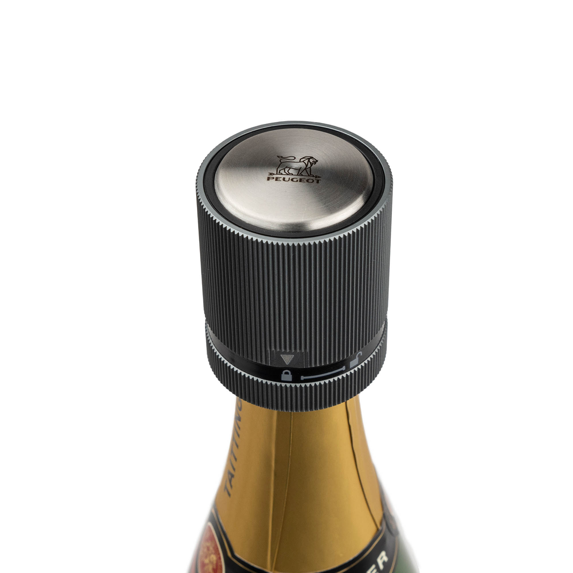 PEUGEOT Champagnerverschluss Flaschenverschluss LINE Aluminium carbon