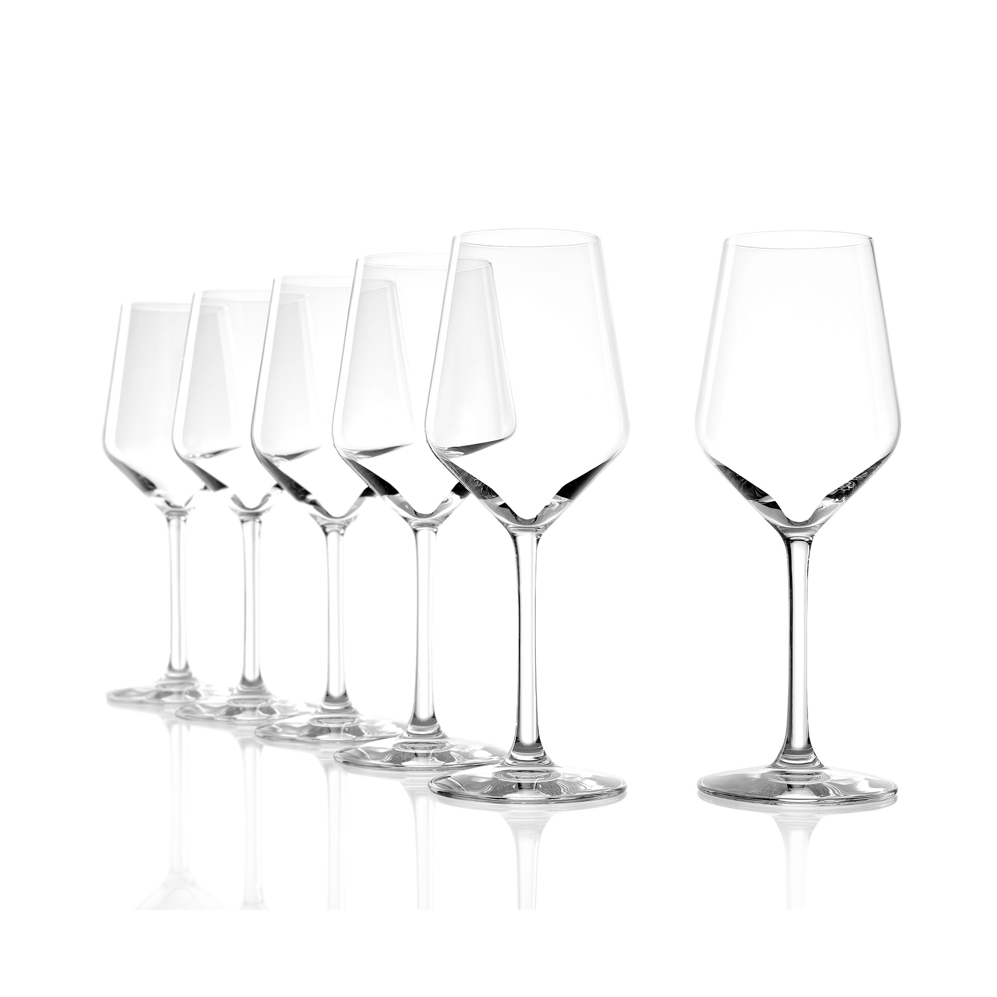 STÖLZLE LAUSITZ Serie REVOLUTION Weißweinkelch 6 Stück geeicht 0,1 l Füllstrich