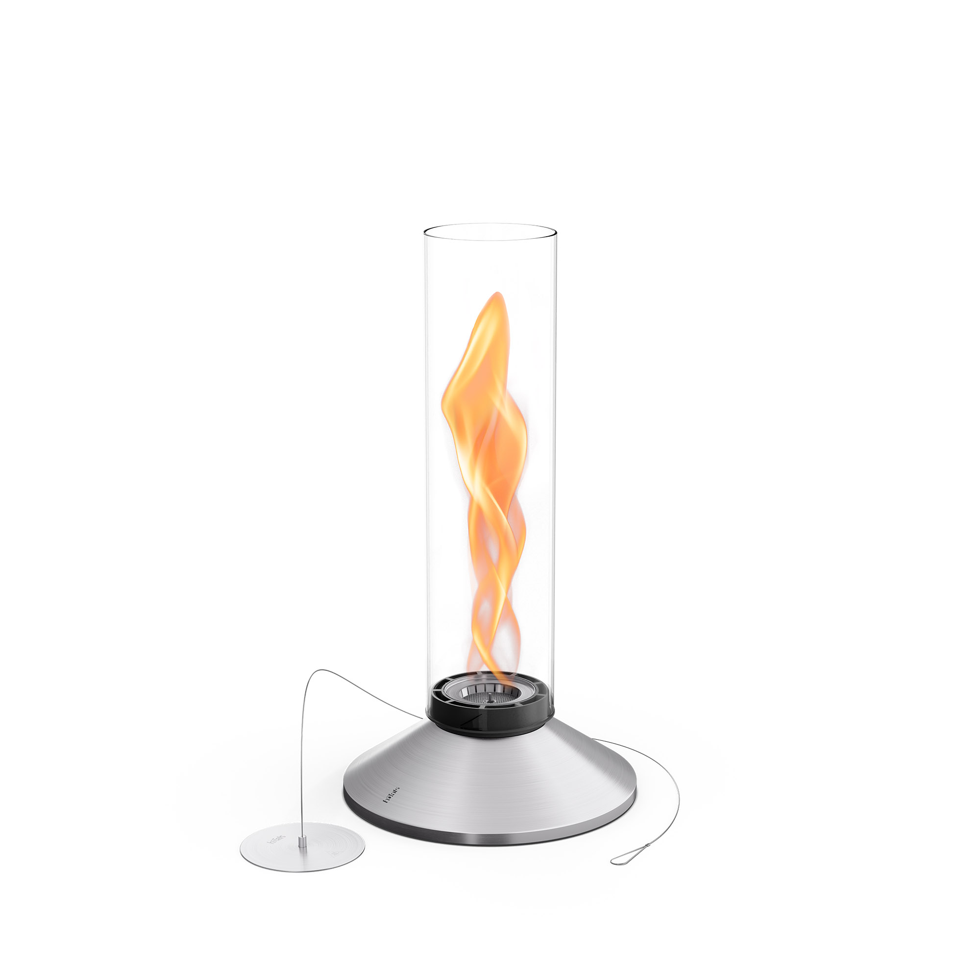 HÖFATS Tischfeuer SPIN X 900 mit 5 bis 7 Stunden Brenndauer silber