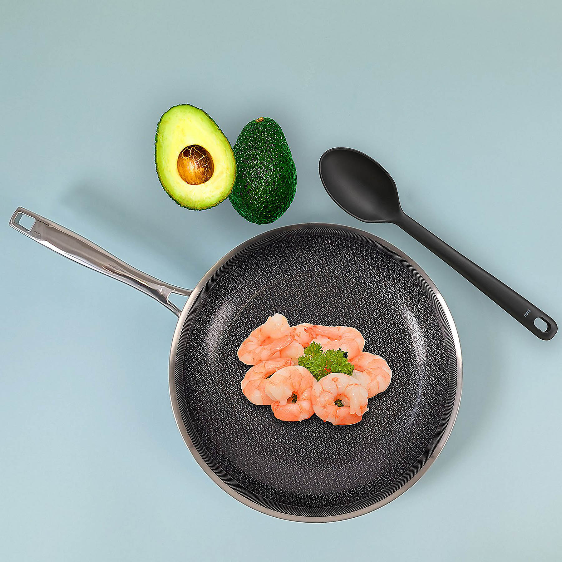 KELA frying pan FLAVORIA stainless steel ceramic coating honeycomb structure 24 cm