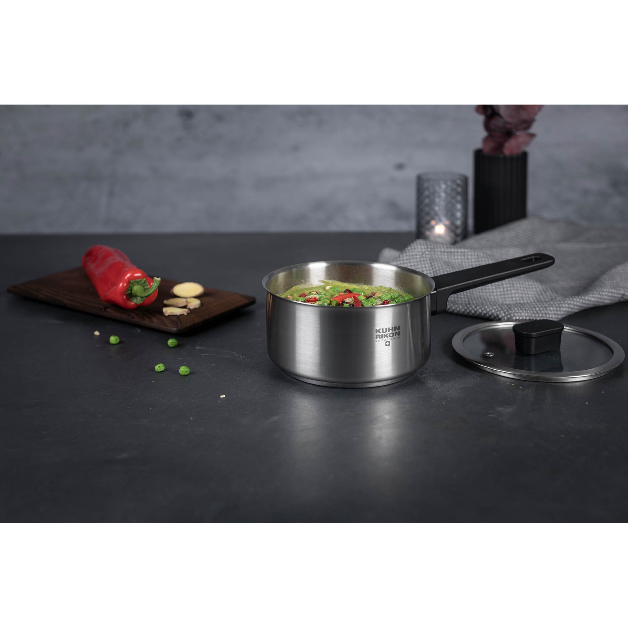 KUHN RIKON saucepan LOCARNO 18 cm 2.0 litres with glass lid