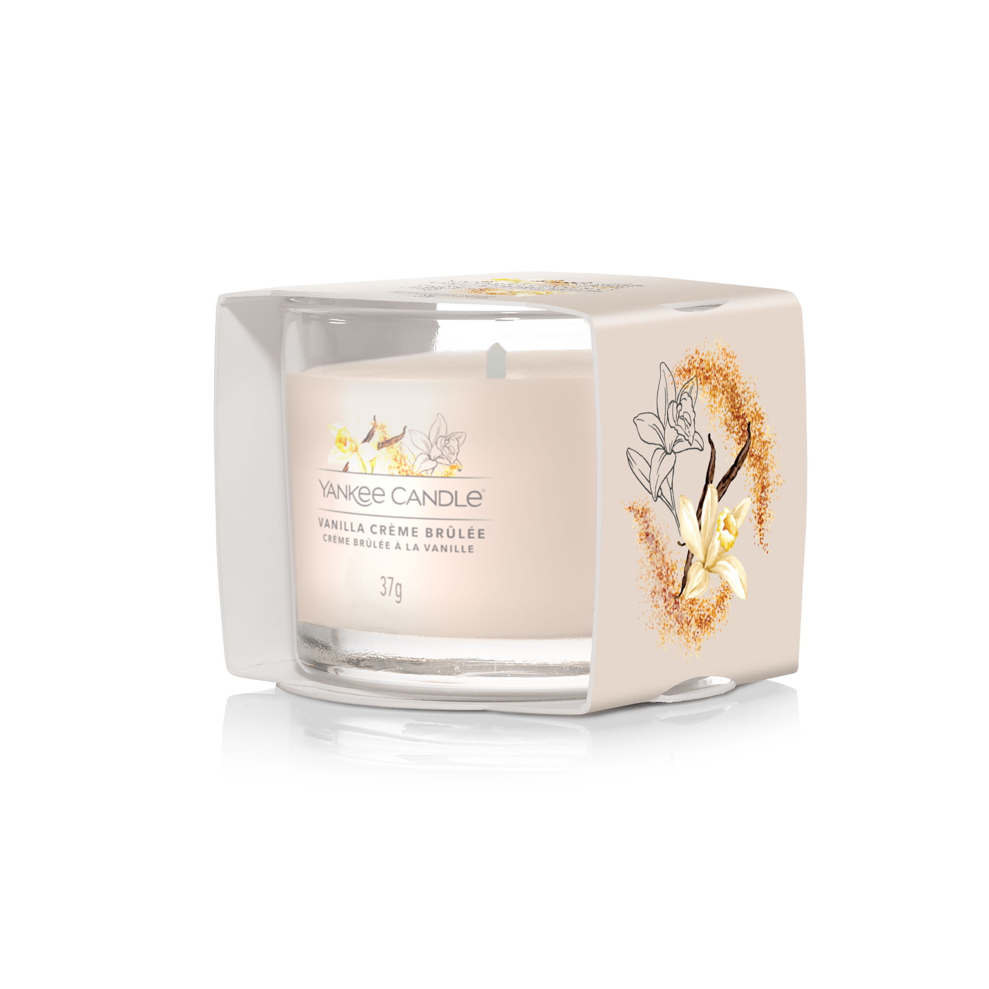YANKEE CANDLE glass votive candle VANILLA CREME BRULEE 37 g scented candle