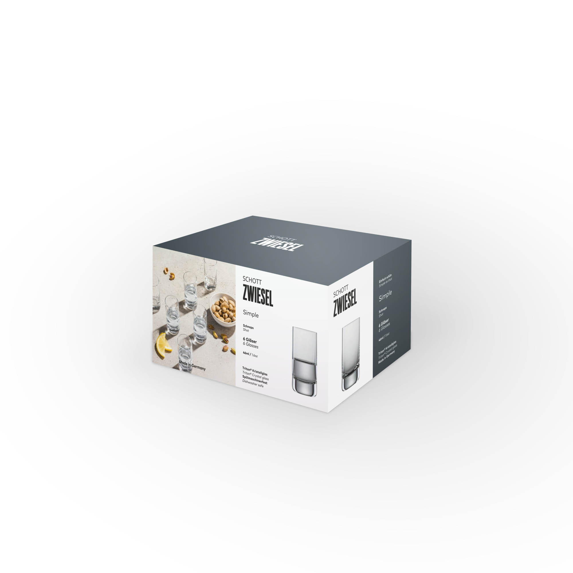 SCHOTT ZWIESEL Serie SIMPLE Schnapsglas 6 Stück Inhalt 50 ml Shotglas