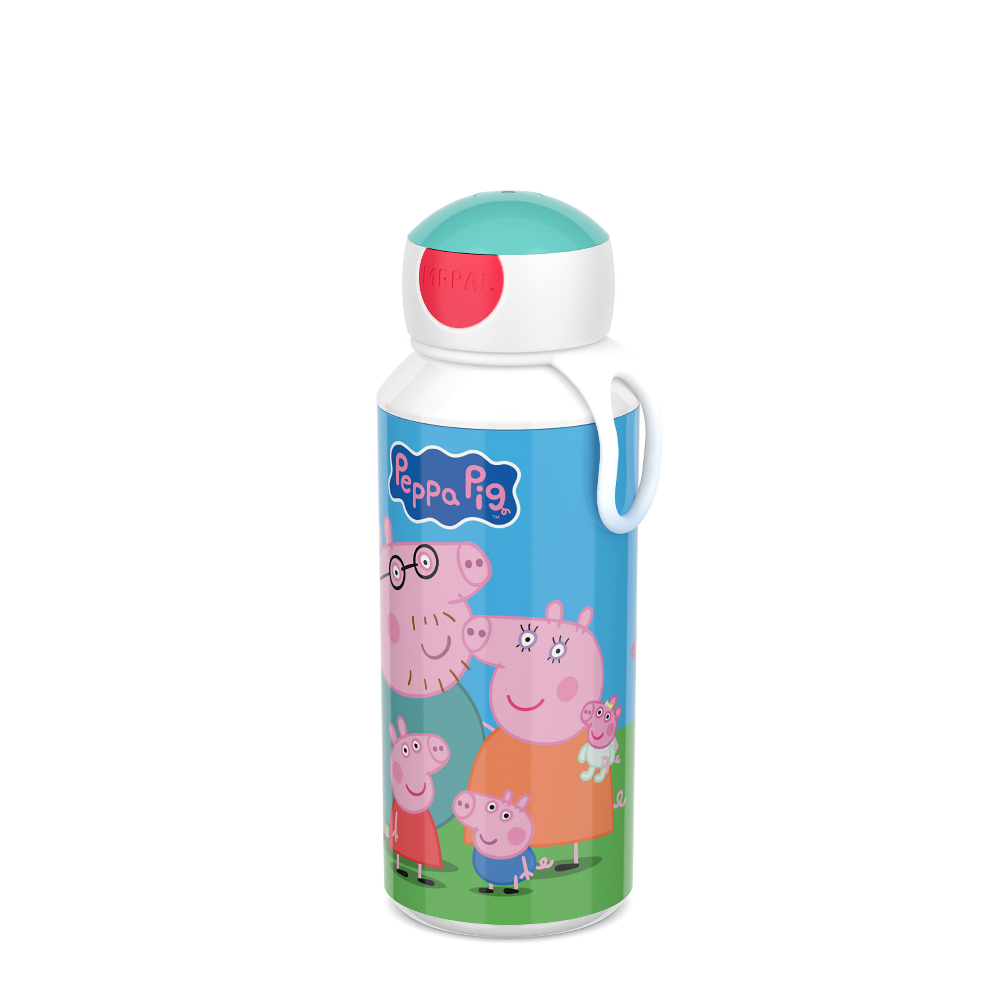 MEPAL Pop-up-Trinkflasche für Kinder CAMPUS 0,4 Liter Motiv PEPPA PIG PEPPA WUTZ