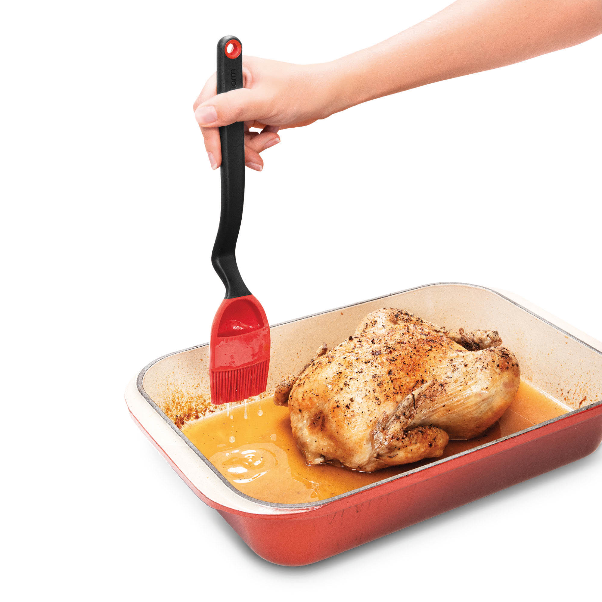 DREAMFARM Baking brush marinade brush BRIZZLE made of silicone 28 cm red